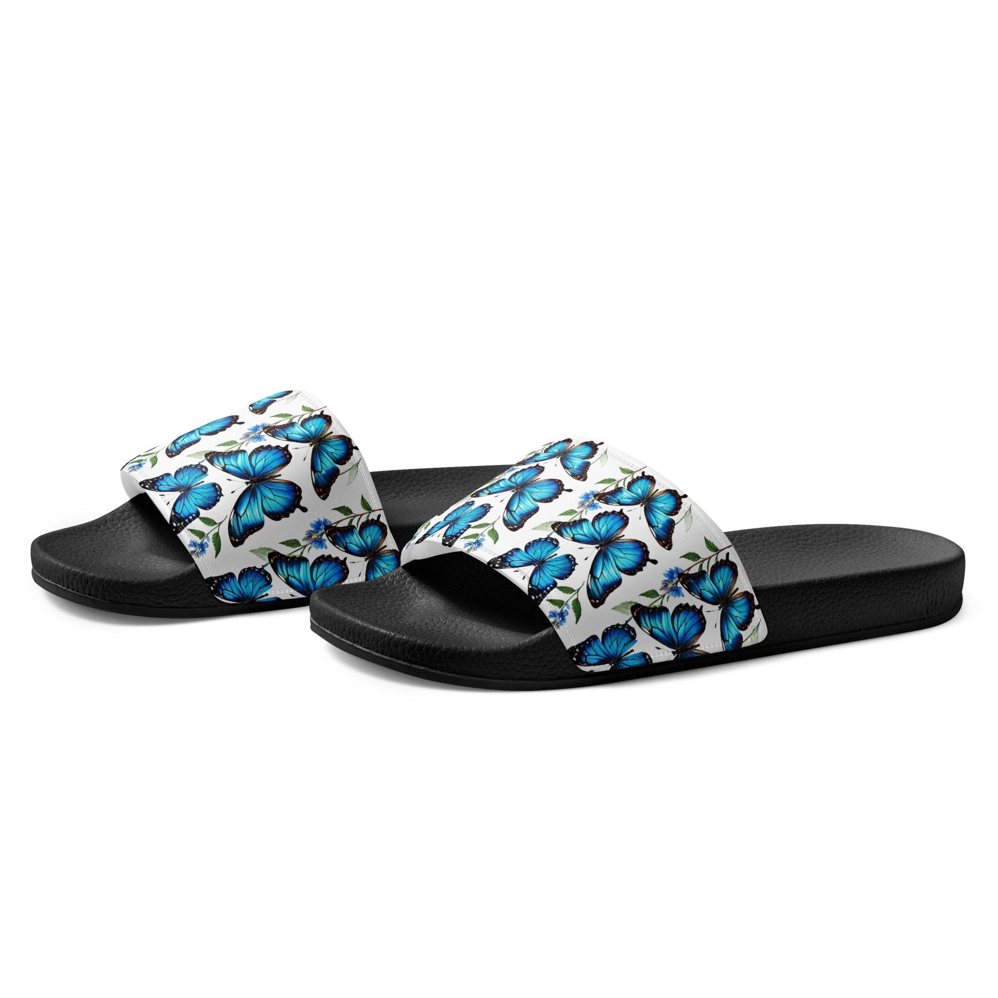 Blue Butterflies Women's Slides - Footwear - Discovery Co.