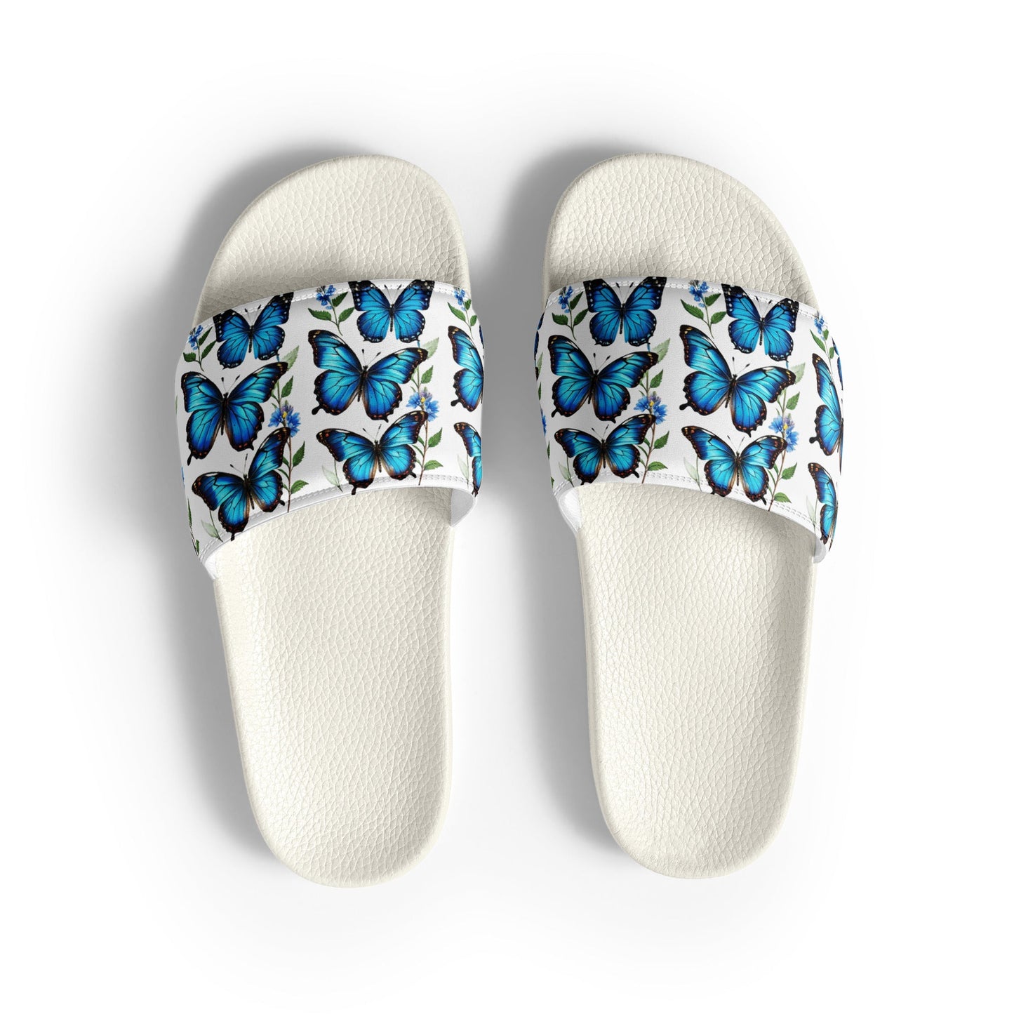 Blue Butterflies Women's Slides - Footwear - Discovery Co.