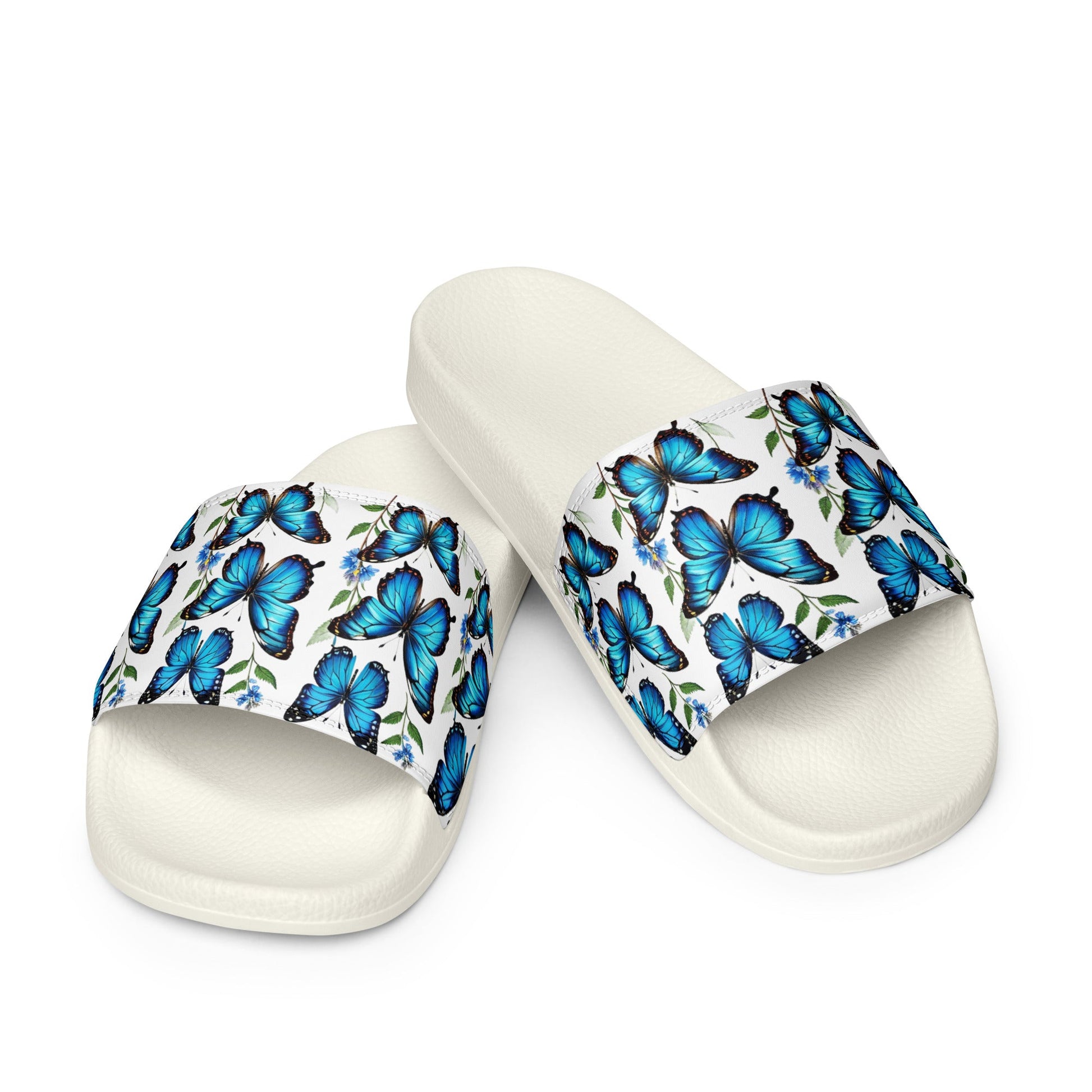 Blue Butterflies Women's Slides - Footwear - Discovery Co.