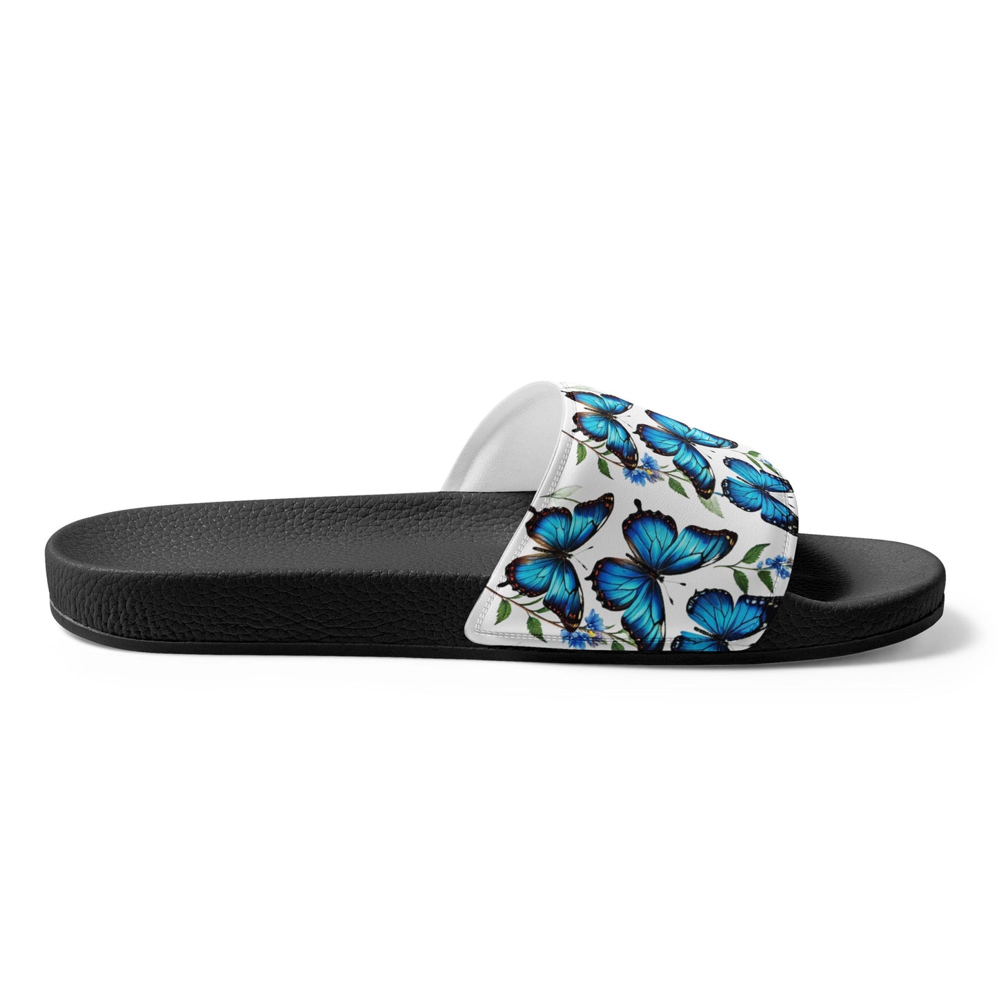 Blue Butterflies Women's Slides - Footwear - Discovery Co.