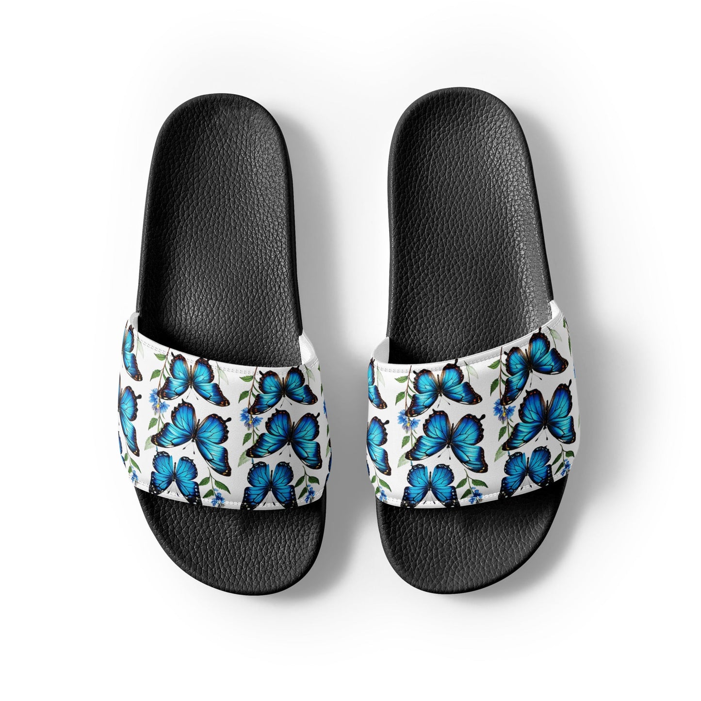 Blue Butterflies Women's Slides - Footwear - Discovery Co.