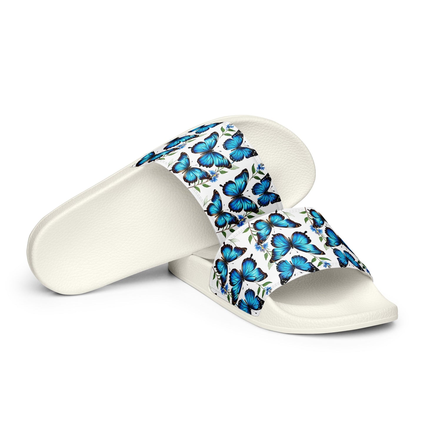 Blue Butterflies Women's Slides - Footwear - Discovery Co.