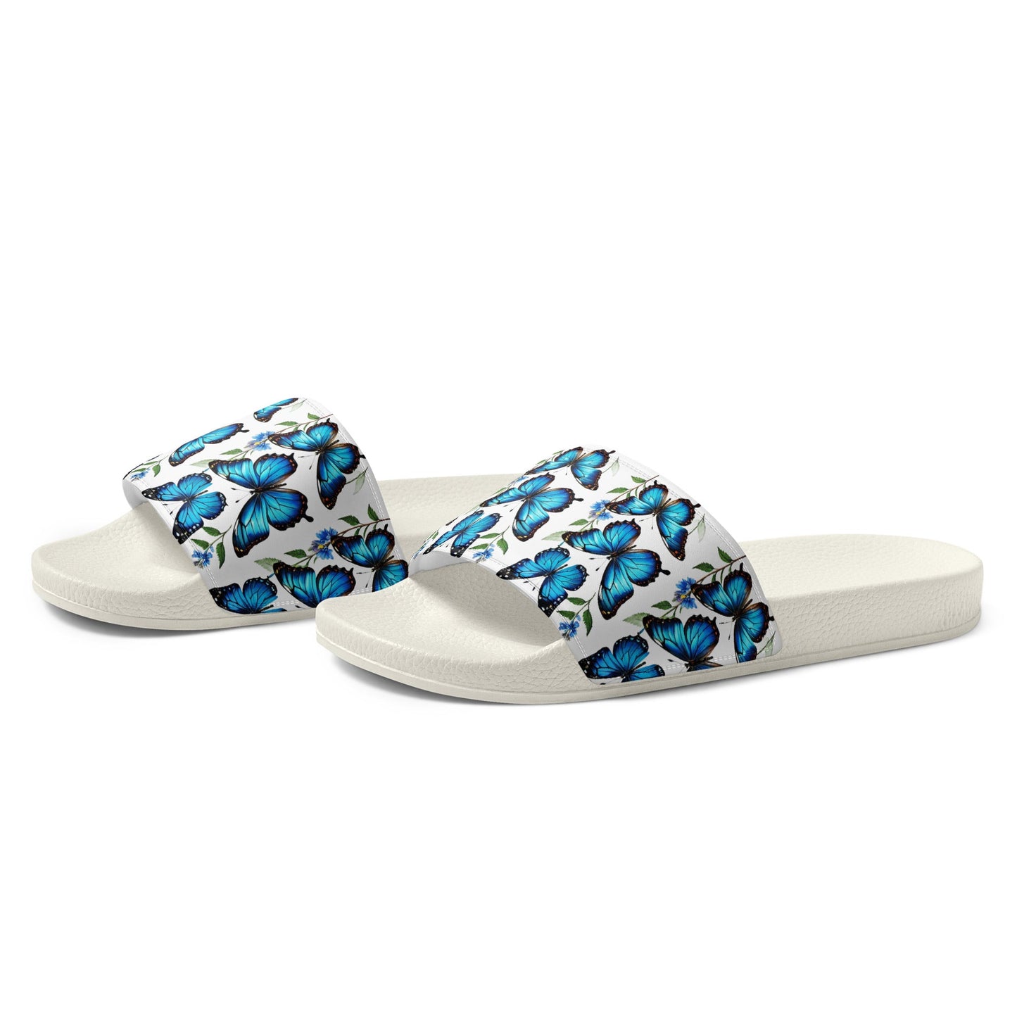 Blue Butterflies Women's Slides - Footwear - Discovery Co.