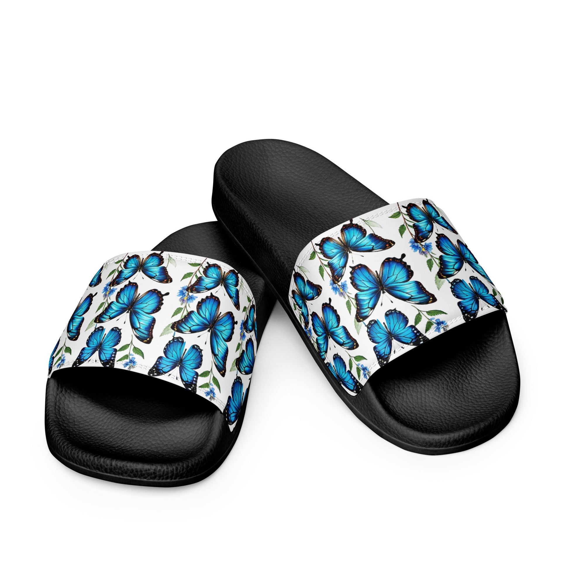 Blue Butterflies Women's Slides - Footwear - Discovery Co.