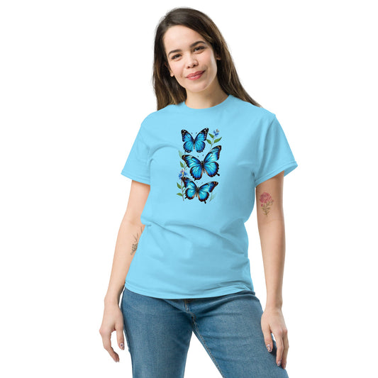 Blue Butterflies Women's (Unisex) Classic Tee - Women's Shirts - Discovery Co.