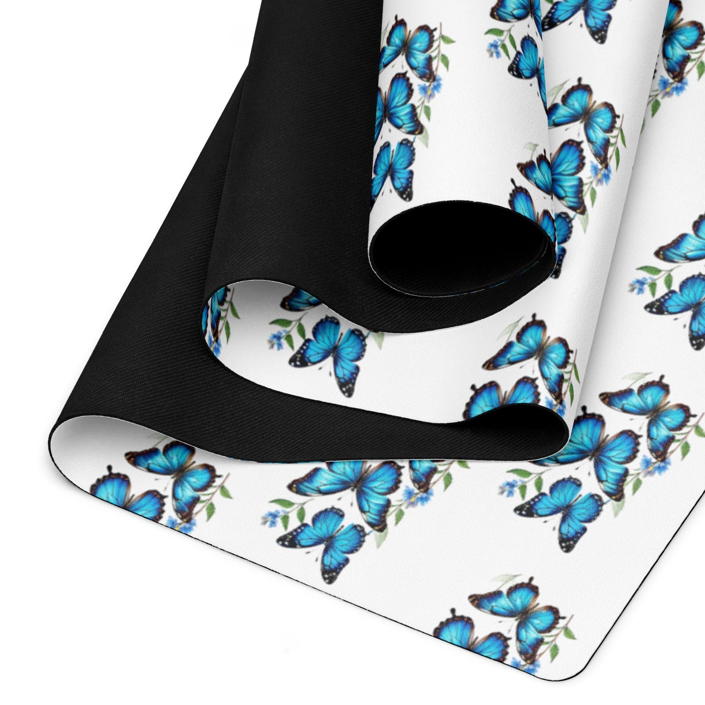 Blue Butterflies Yoga Mat - Yoga Mat - Discovery Co.