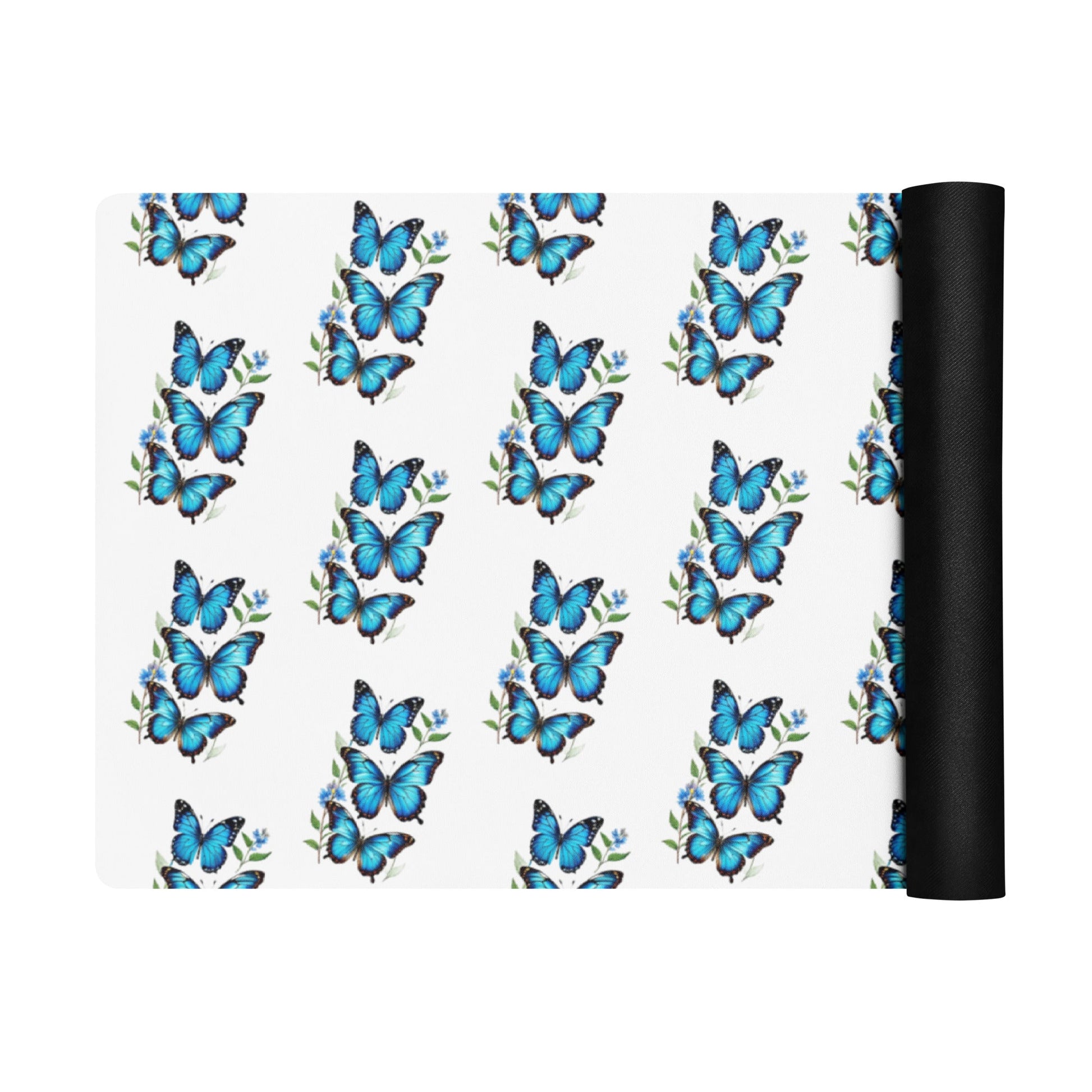 Blue Butterflies Yoga Mat - Yoga Mat - Discovery Co.