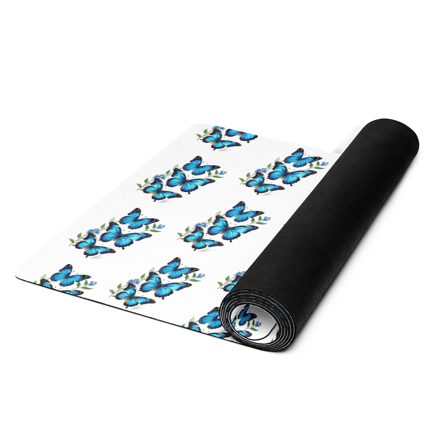 Blue Butterflies Yoga Mat - Yoga Mat - Discovery Co.