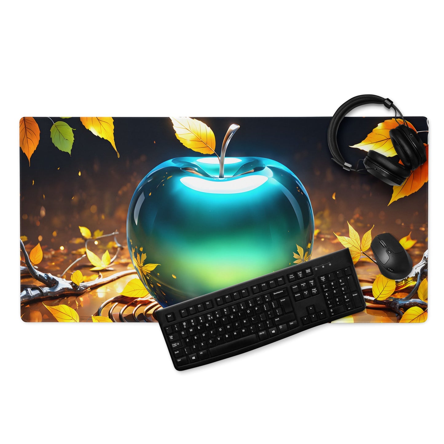 Blue Green Apple Gaming Mouse Pad - Mouse Pads - Discovery Co.