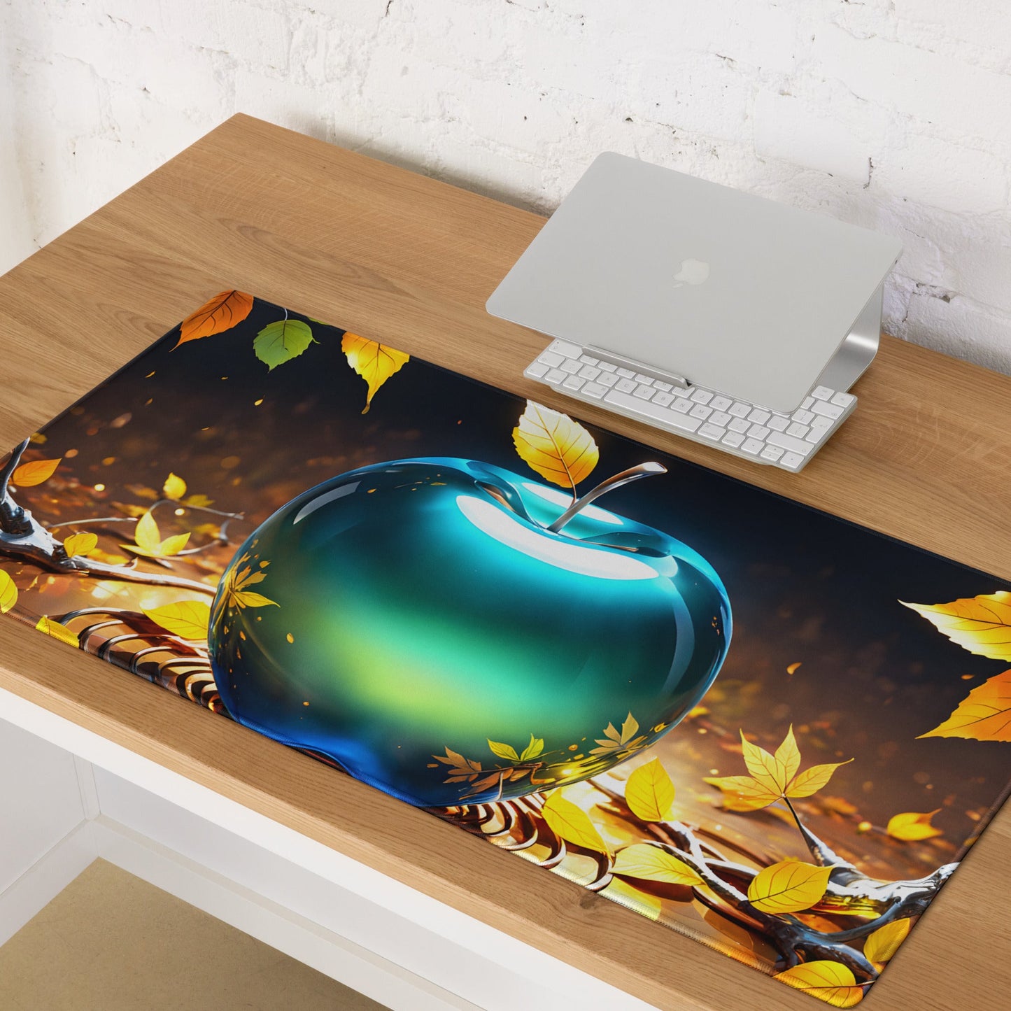 Blue Green Apple Gaming Mouse Pad - Mouse Pads - Discovery Co.