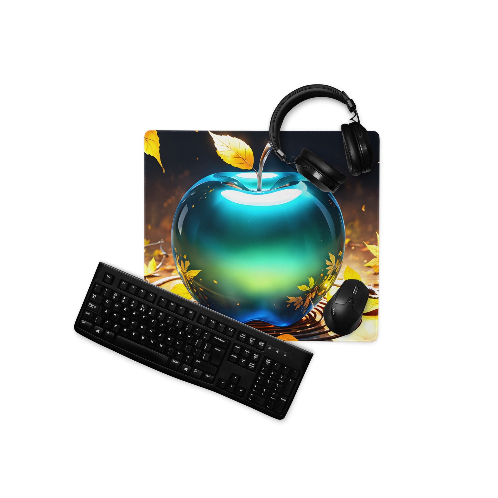 Blue Green Apple Gaming Mouse Pad - Mouse Pads - Discovery Co.