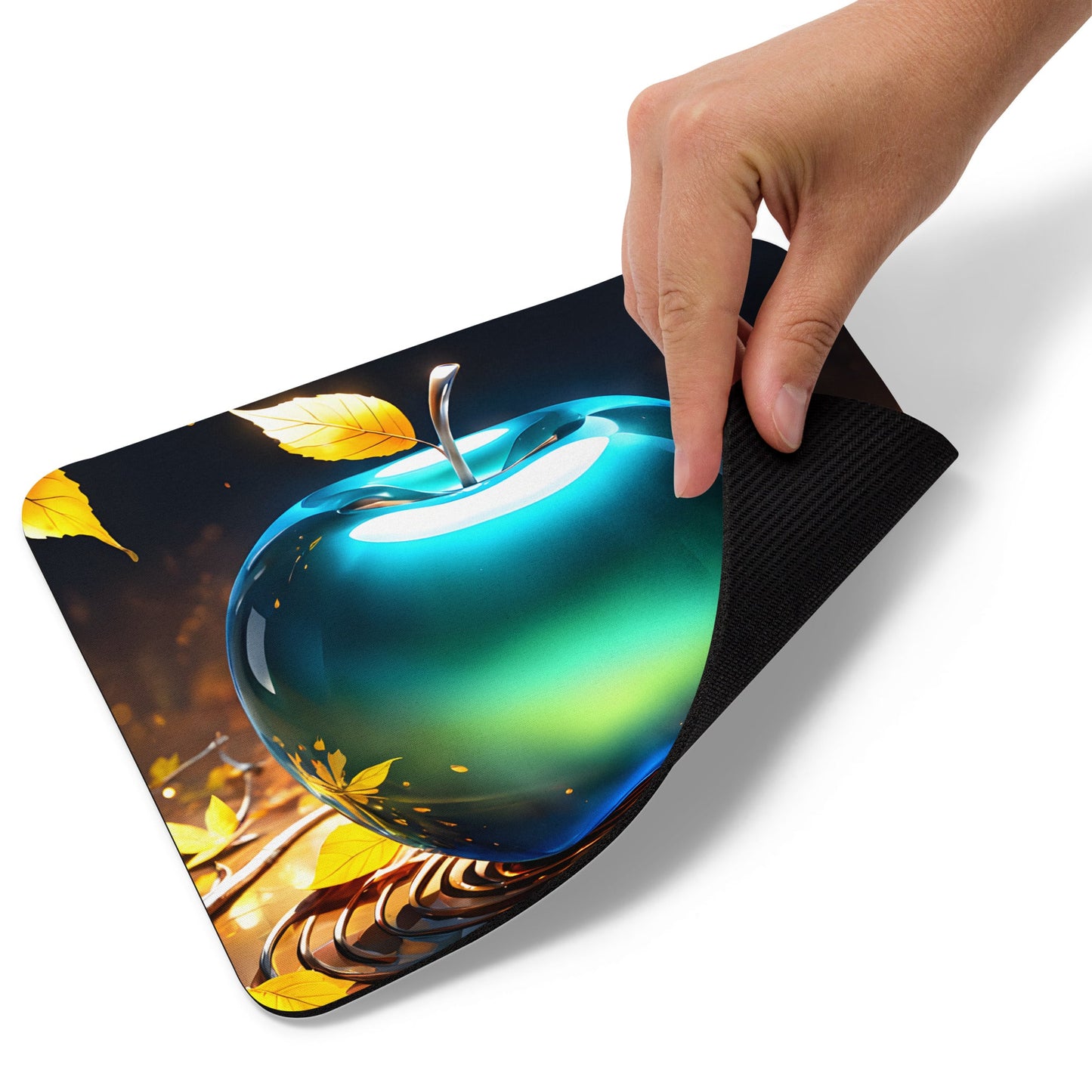 Blue Green Apple Mouse Pad - Mouse Pads - Discovery Co.