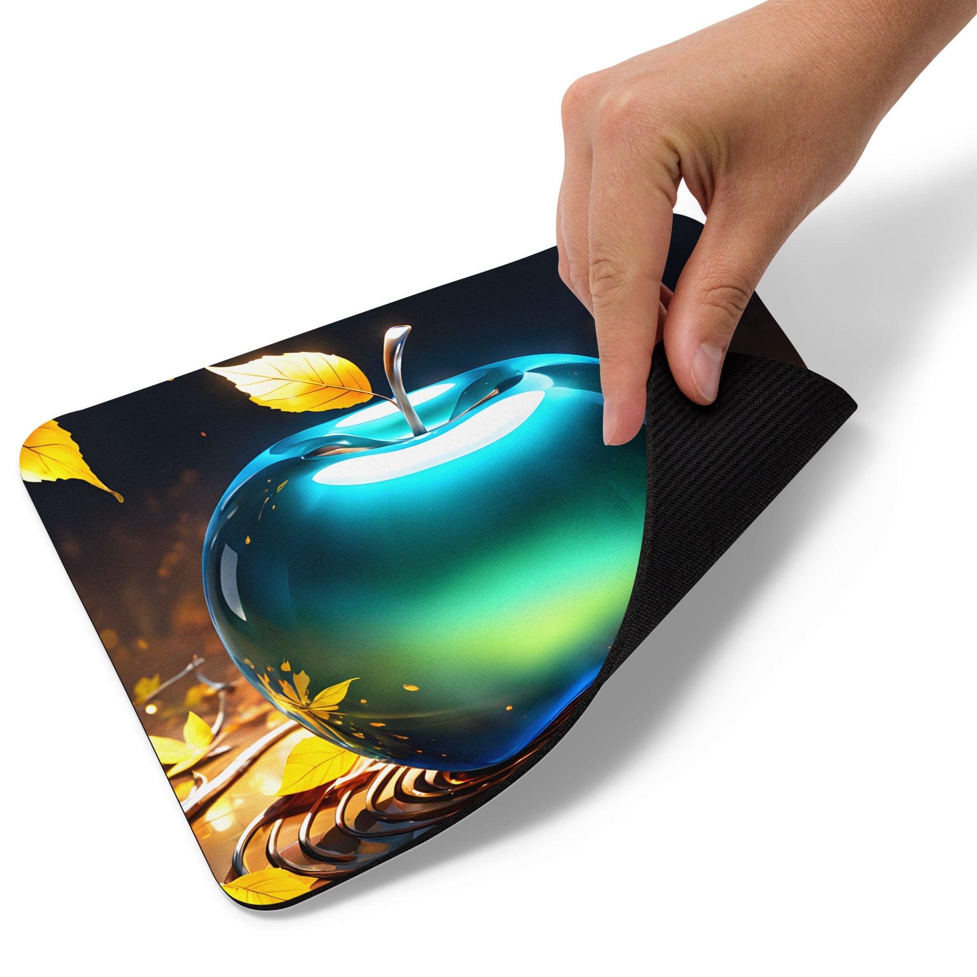 Blue Green Apple Mouse Pad - Mouse Pads - Discovery Co.