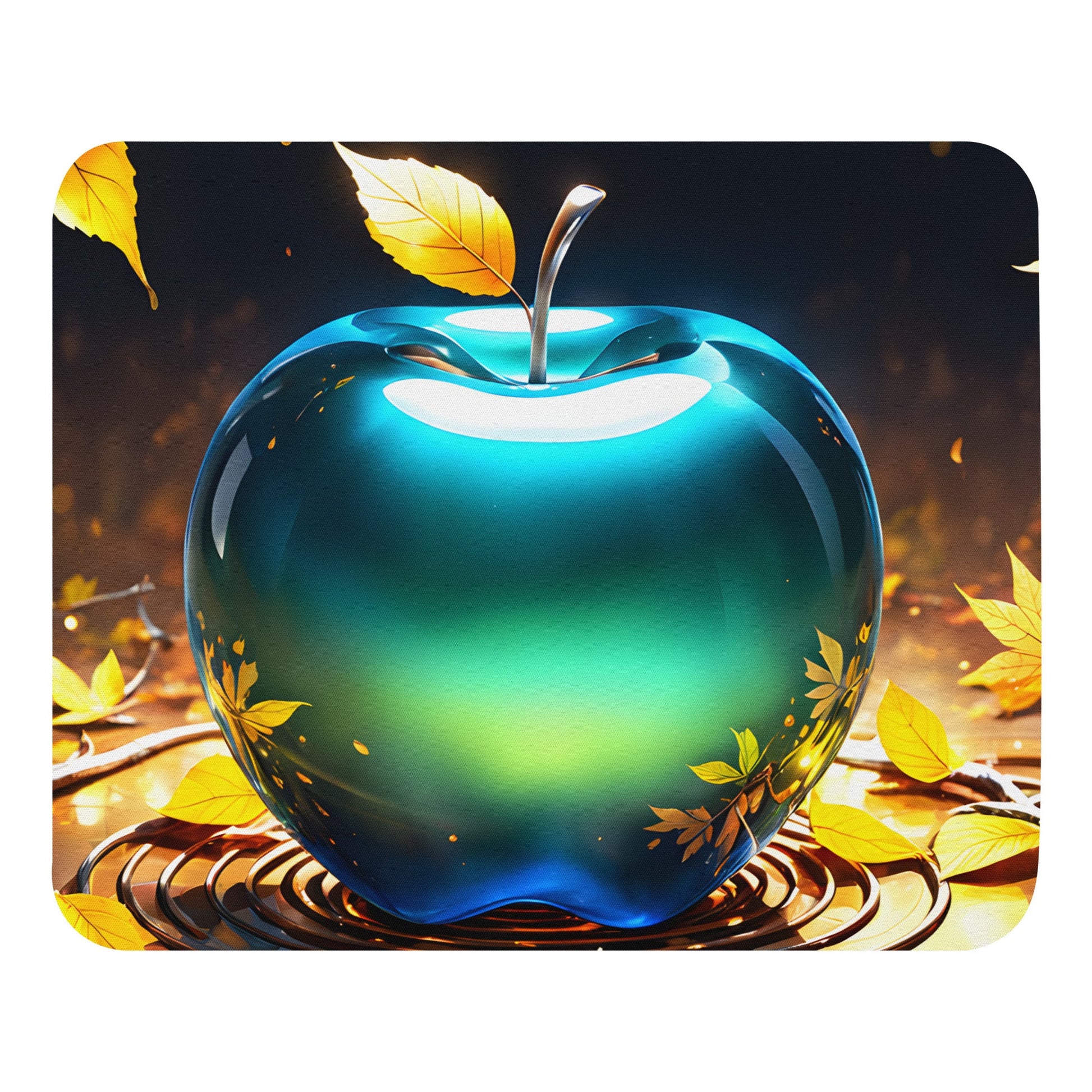 Blue Green Apple Mouse Pad - Mouse Pads - Discovery Co.