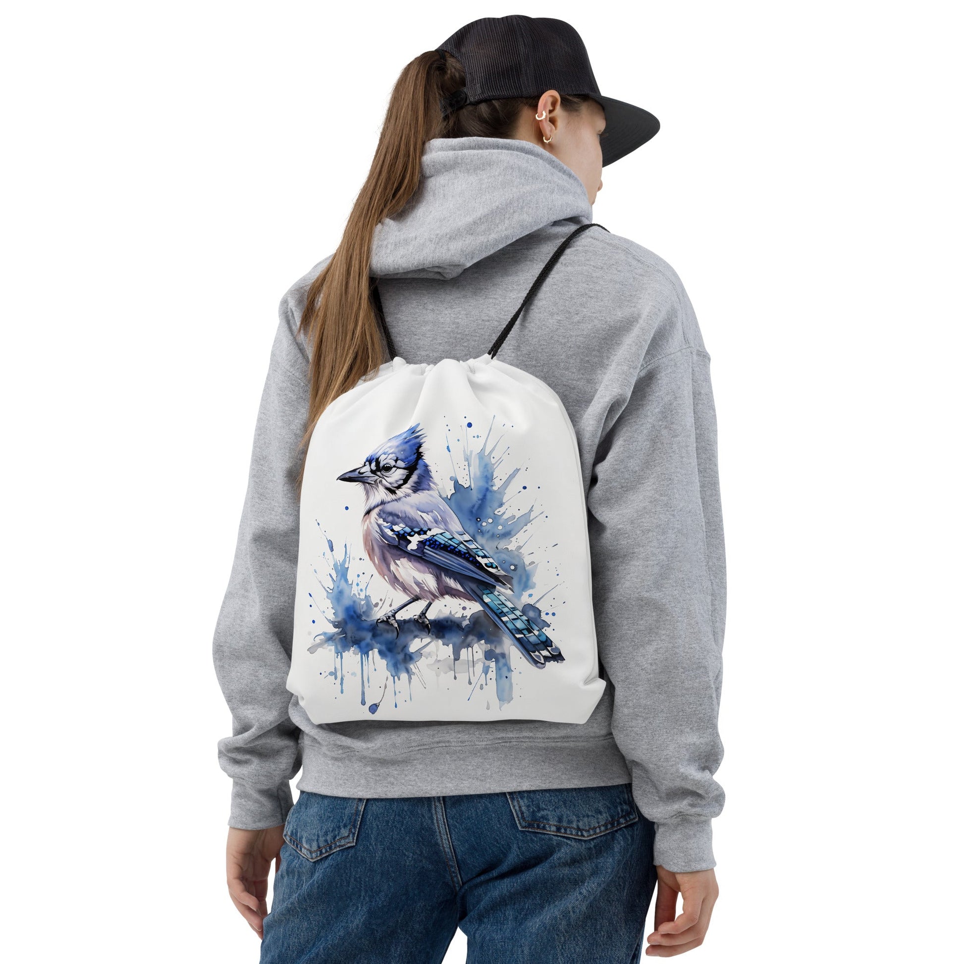 Blue Jay II Drawstring Bag - Drawstring Bag - Discovery Co.