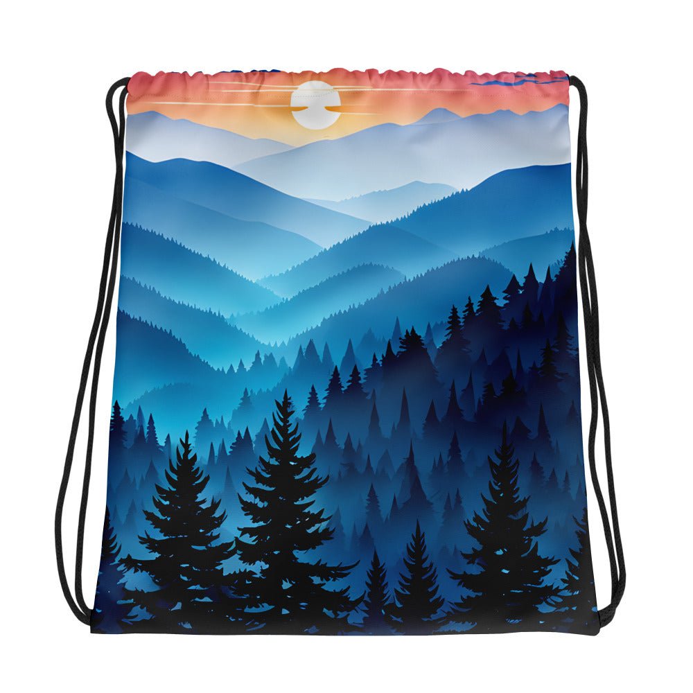 Blue Mountains Drawstring Bag - Drawstring Bag - Discovery Co.