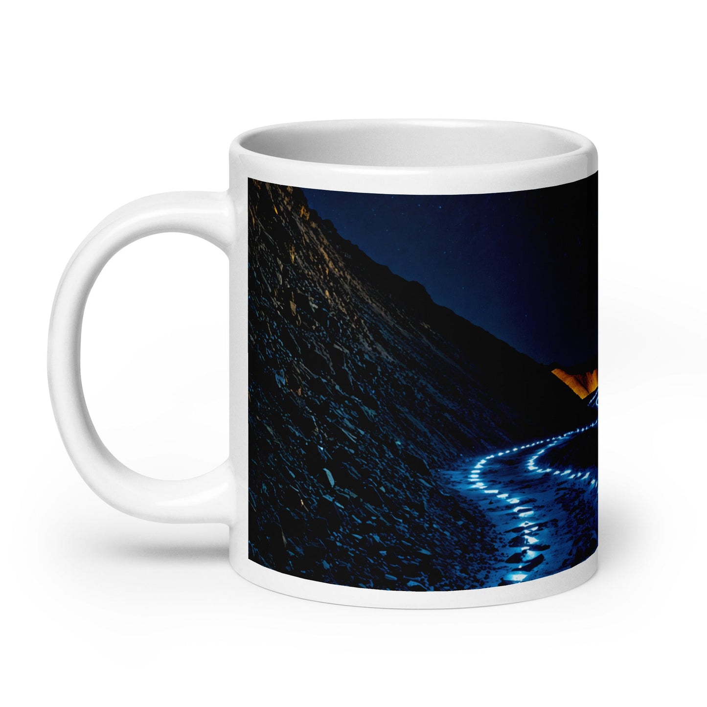 Blue Path White Glossy Mug (11 oz, 15 oz, 20 oz) - Mugs - Discovery Co.