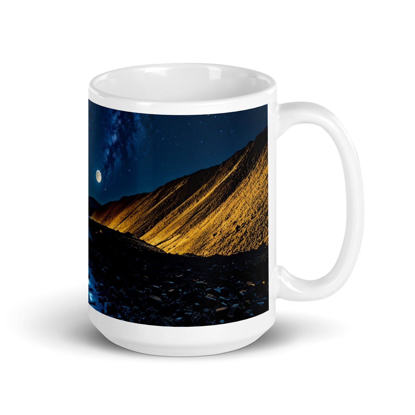 Blue Path White Glossy Mug (11 oz, 15 oz, 20 oz) - Mugs - Discovery Co.