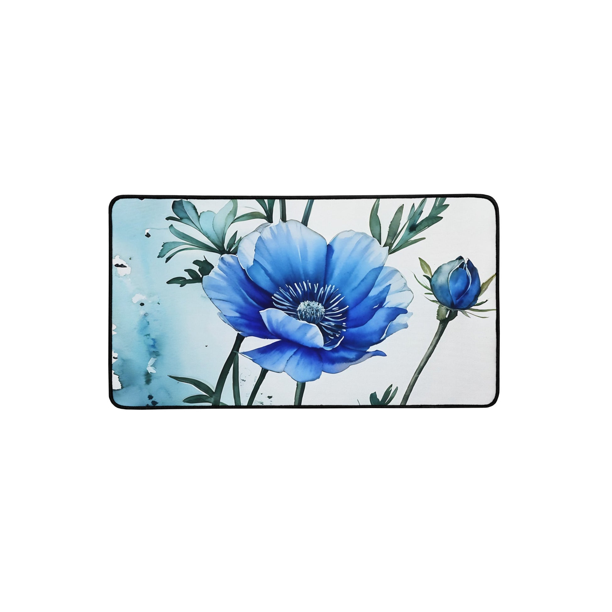 Blue Poppies Desk Mat - Mouse Pads - Discovery Co.