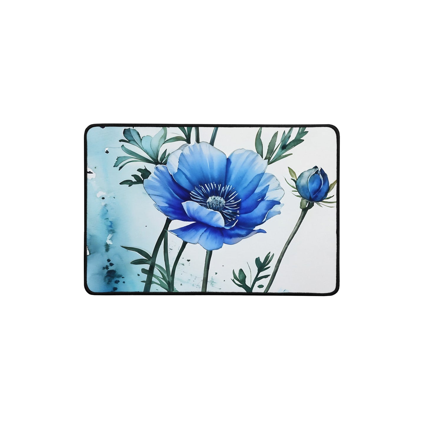 Blue Poppies Desk Mat - Mouse Pads - Discovery Co.