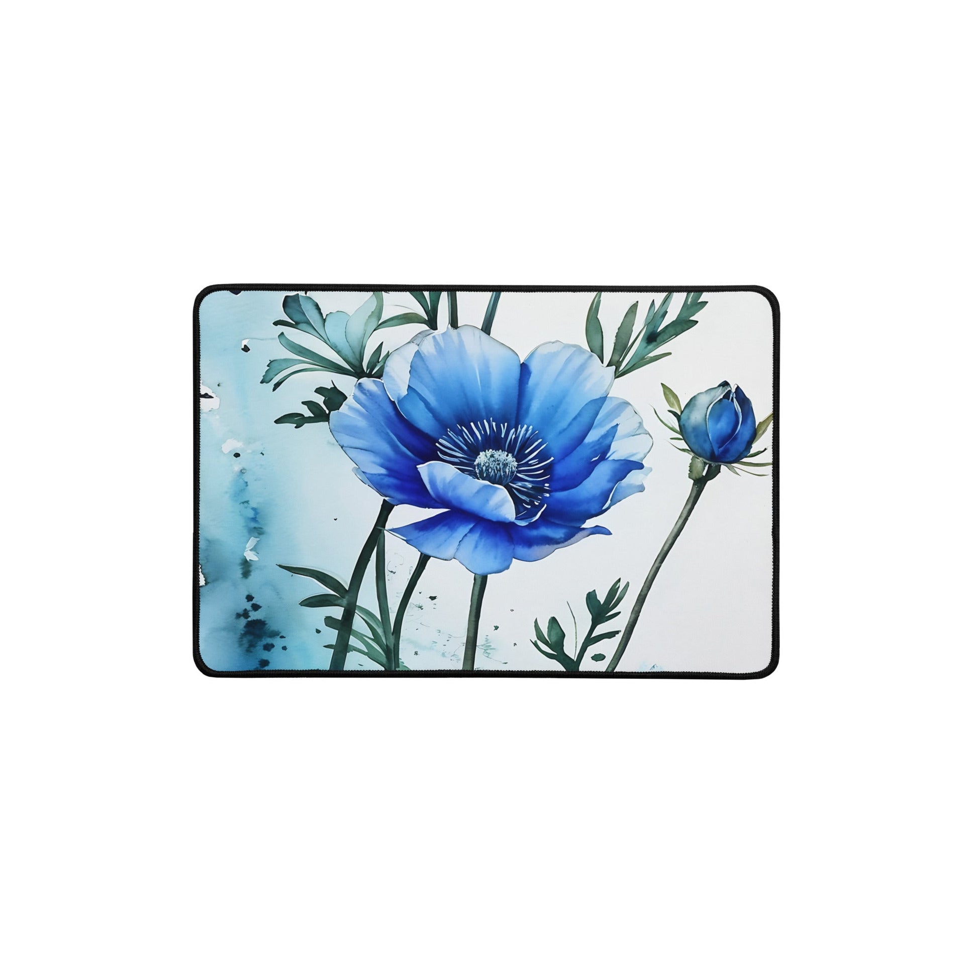 Blue Poppies Desk Mat - Mouse Pads - Discovery Co.