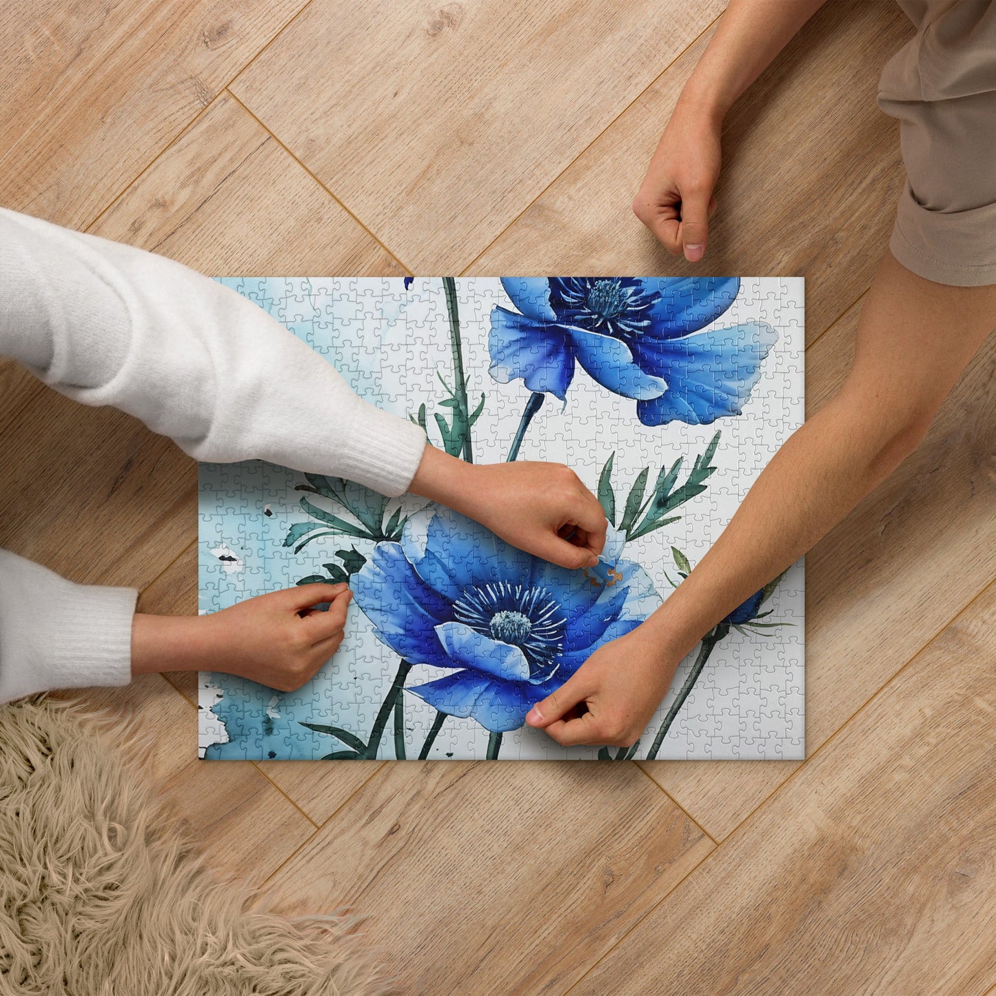 Blue Poppies Jigsaw Puzzle - Puzzle - Discovery Co.