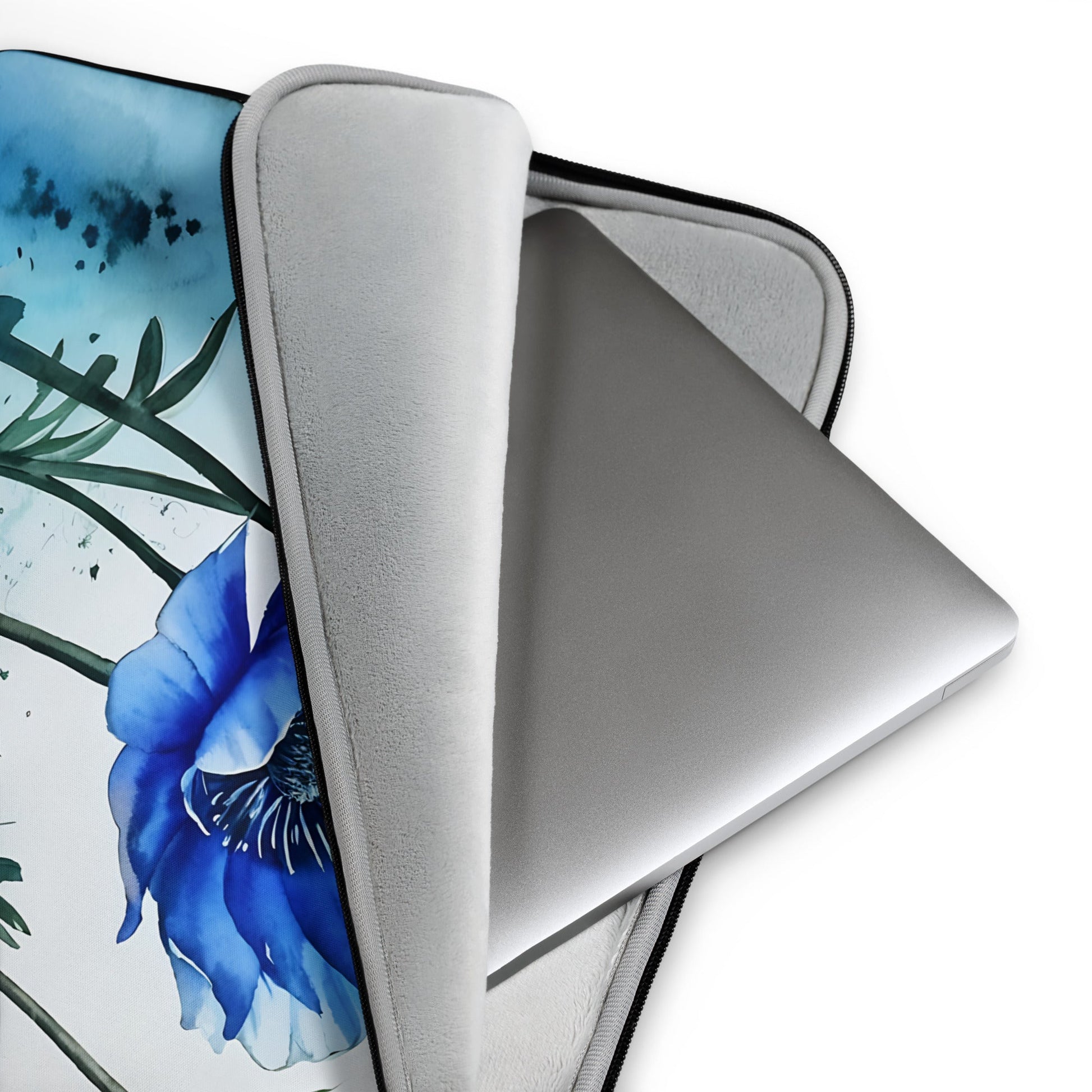 Blue Poppies Laptop Sleeve - Laptop Cases - Discovery Co.