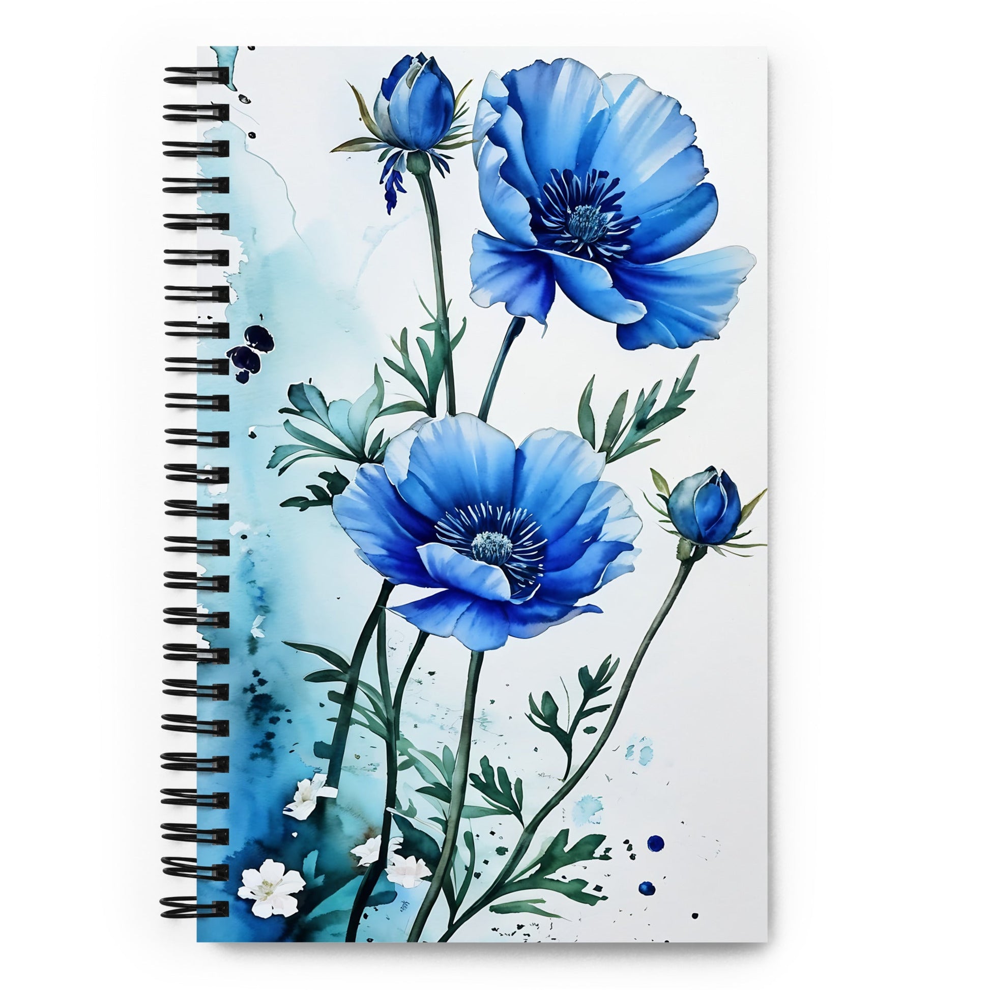 Blue Poppies Spiral Notebook - Spiral Notebooks - Discovery Co.