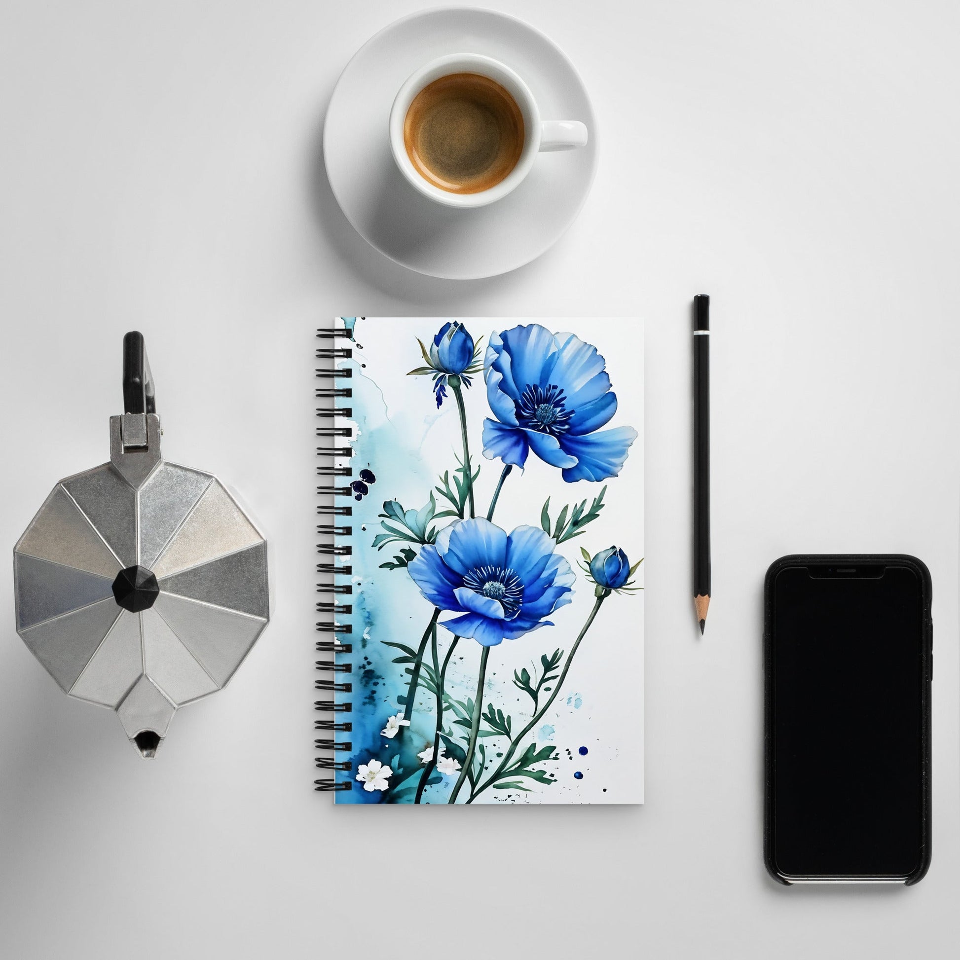 Blue Poppies Spiral Notebook - Spiral Notebooks - Discovery Co.