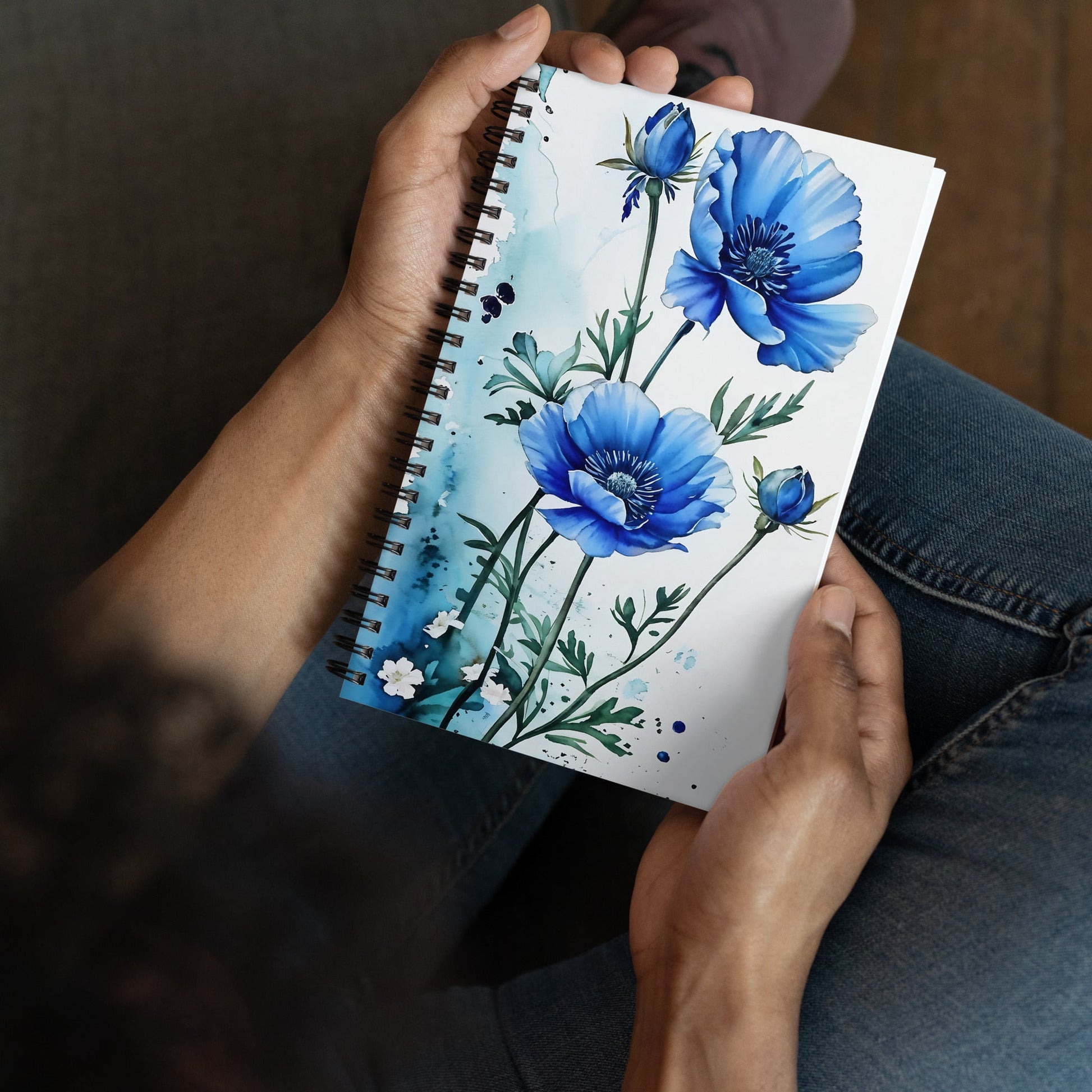 Blue Poppies Spiral Notebook - Spiral Notebooks - Discovery Co.