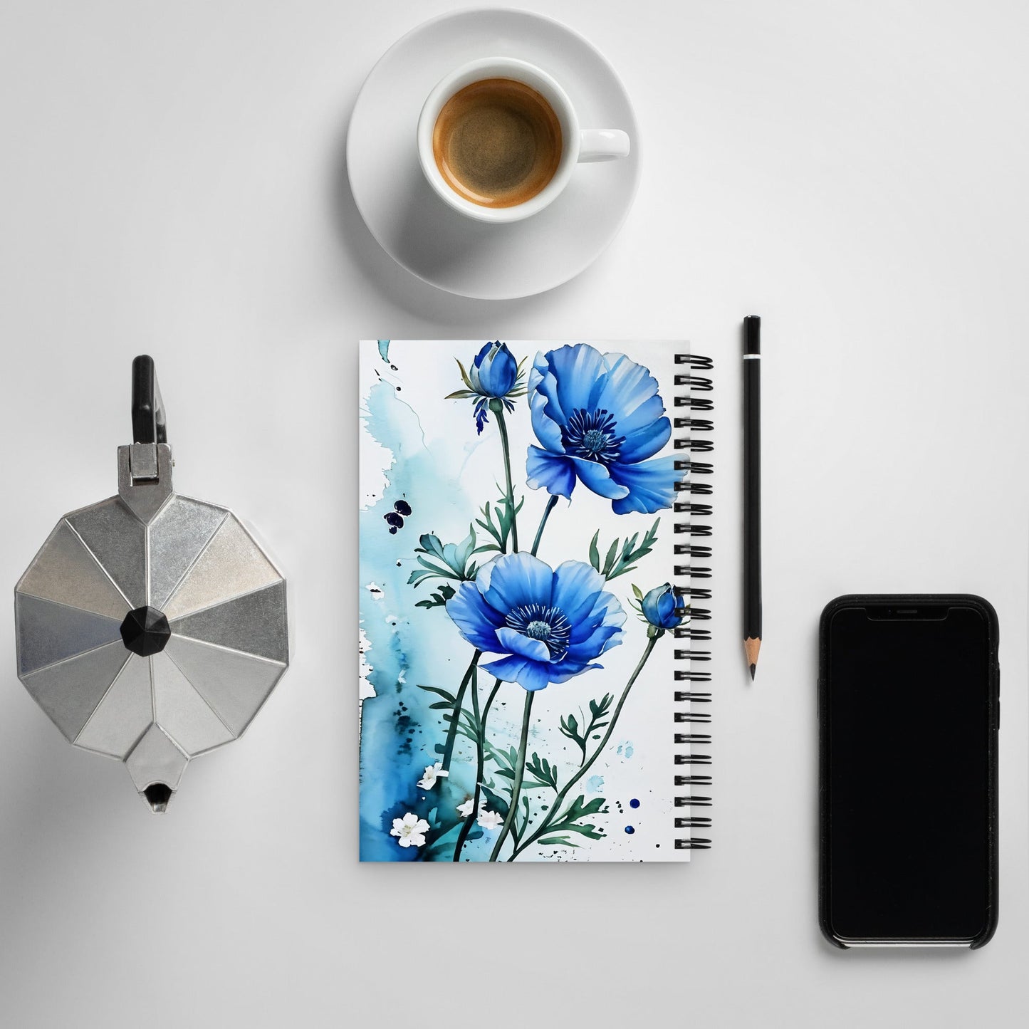 Blue Poppies Spiral Notebook - Spiral Notebooks - Discovery Co.