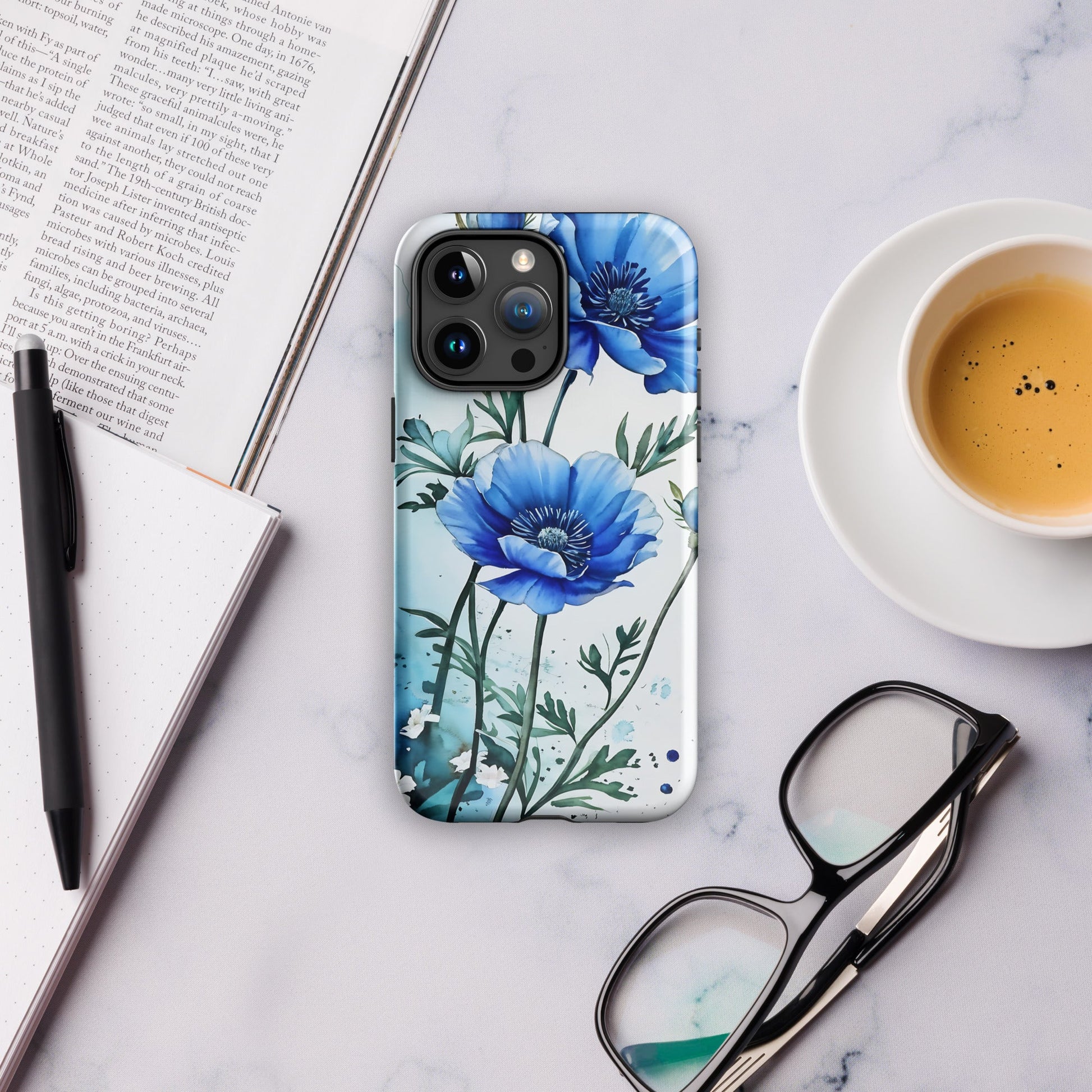 Blue Poppies Tough Case for iPhone® - Phone Case - Discovery Co.