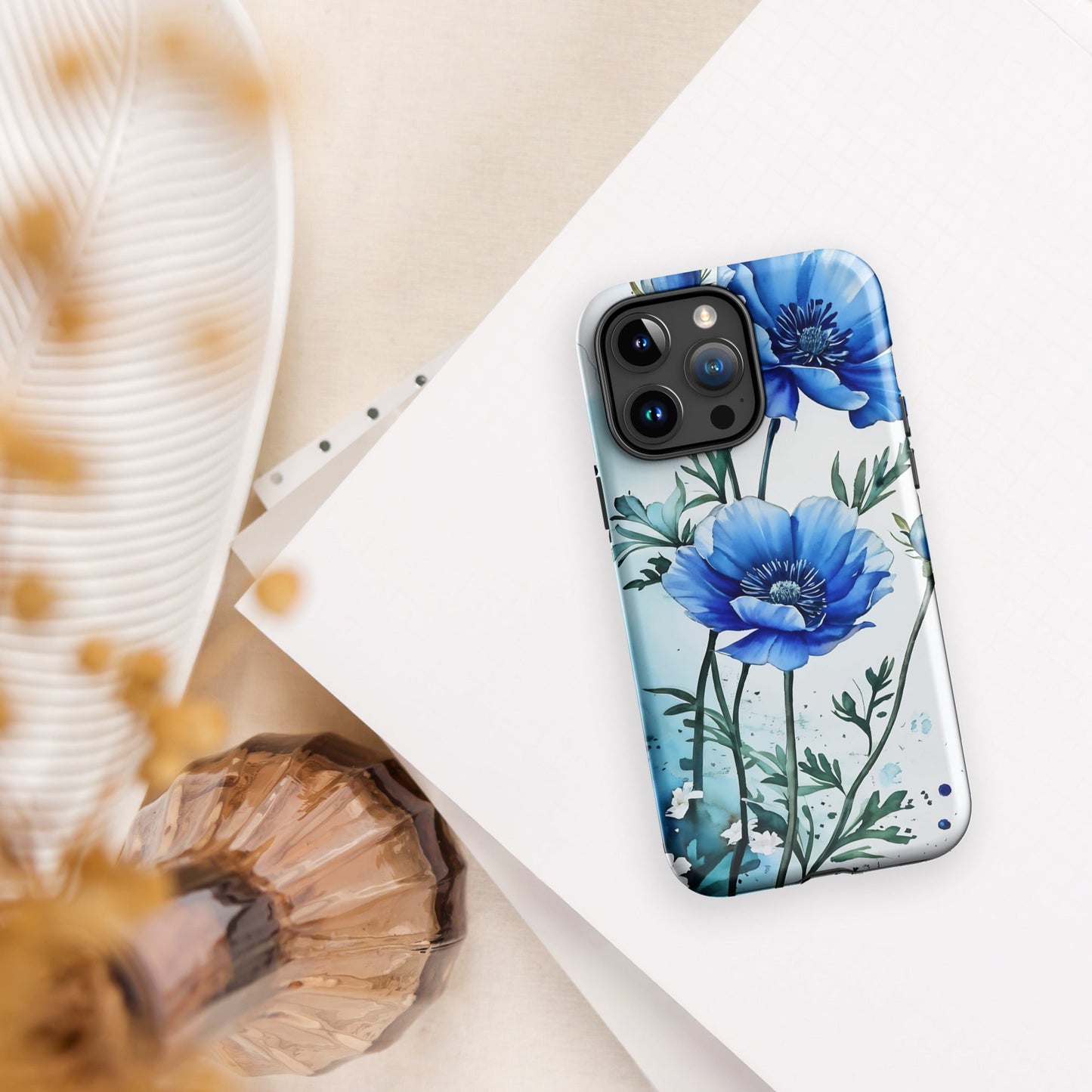 Blue Poppies Tough Case for iPhone® - Phone Case - Discovery Co.