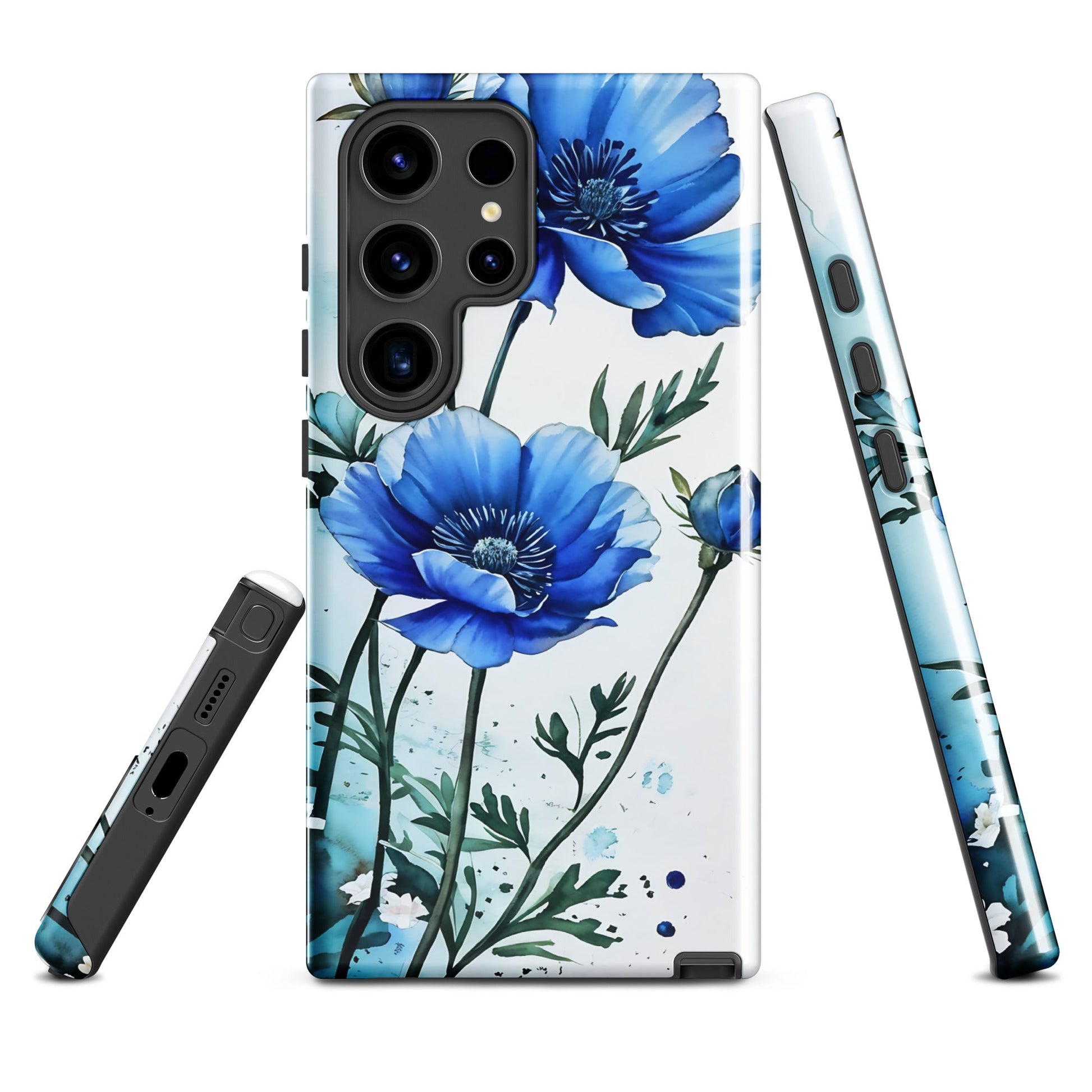 Blue Poppies Tough Case for Samsung® - Phone Case - Discovery Co.