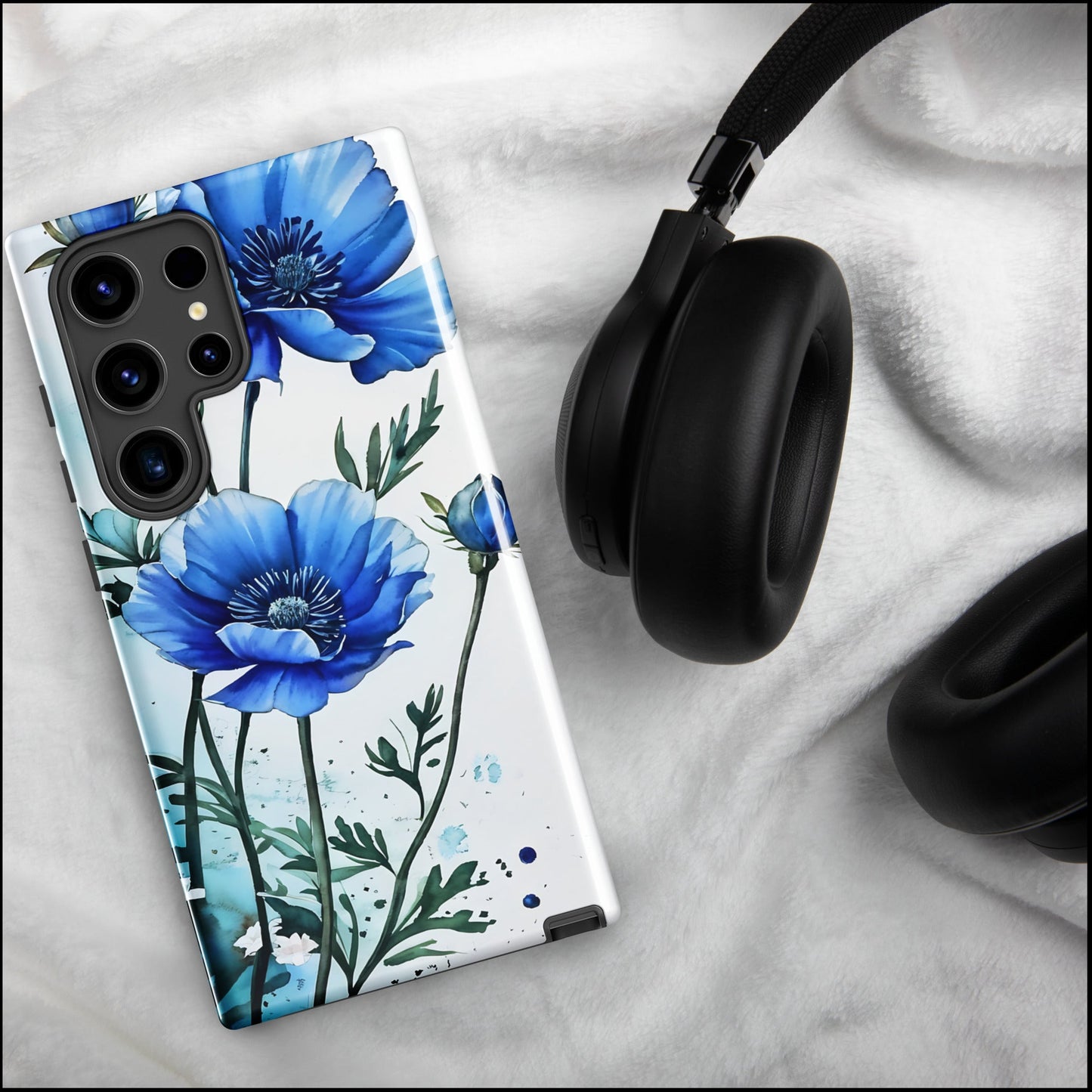 Blue Poppies Tough Case for Samsung® - Phone Case - Discovery Co.