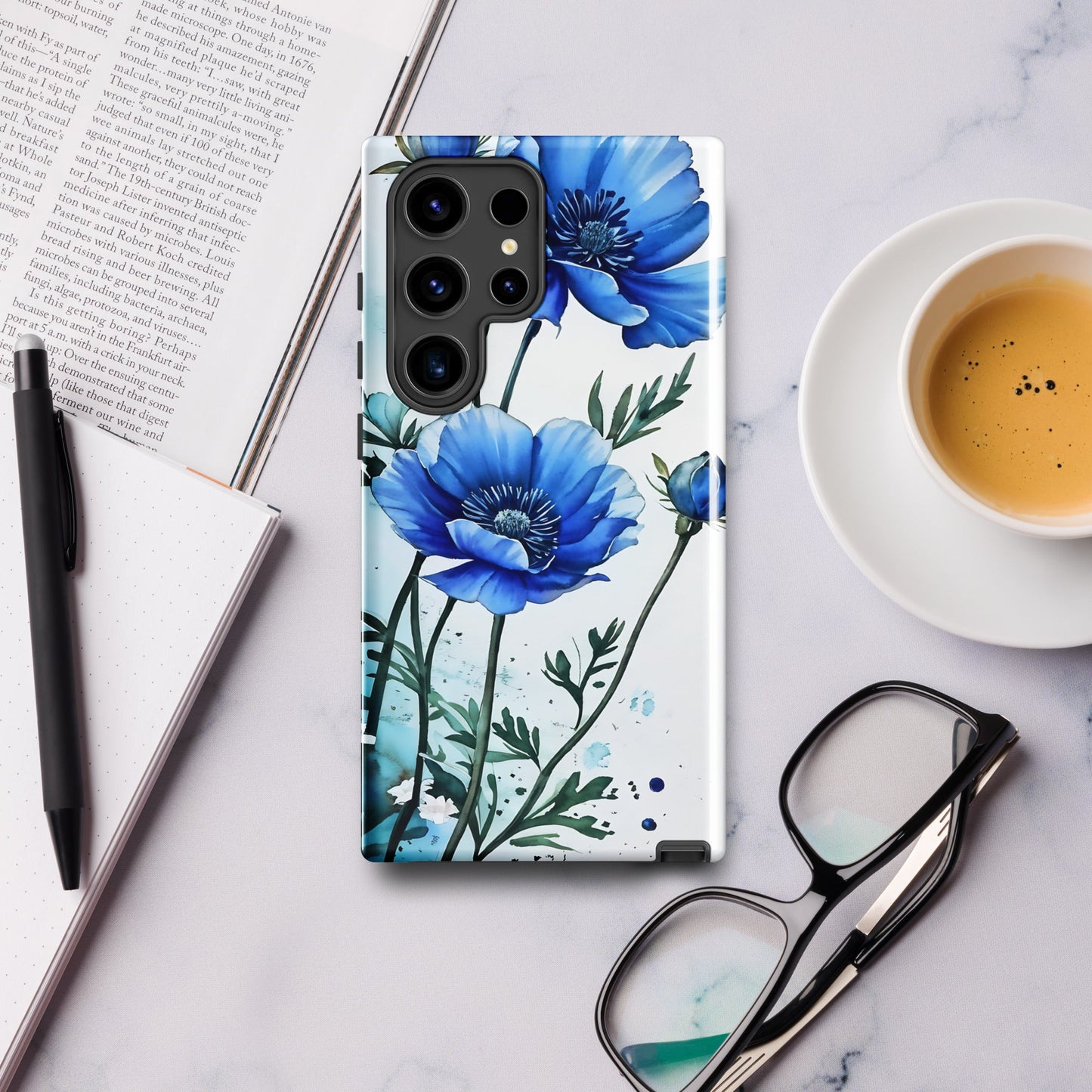 Blue Poppies Tough Case for Samsung® - Phone Case - Discovery Co.