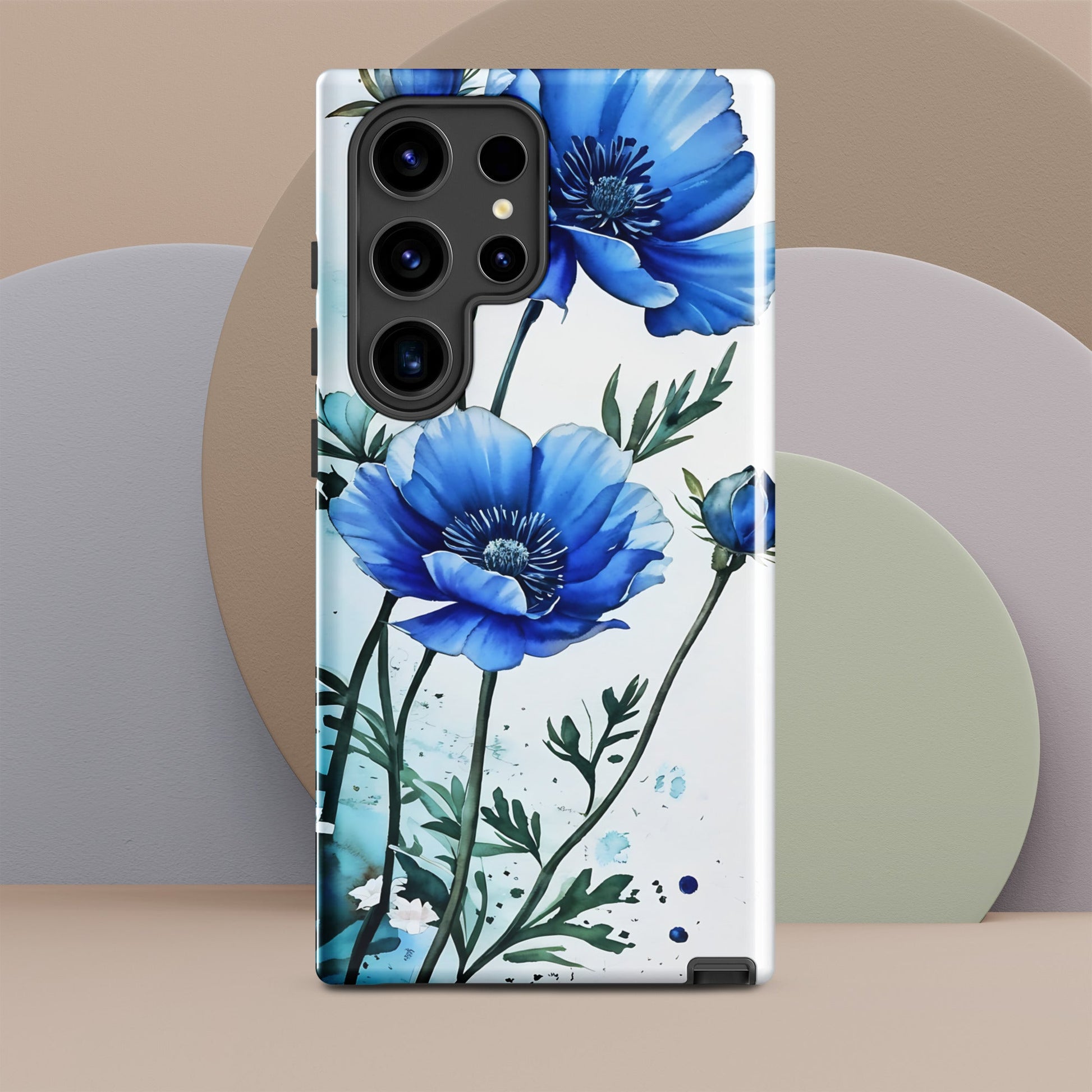 Blue Poppies Tough Case for Samsung® - Phone Case - Discovery Co.