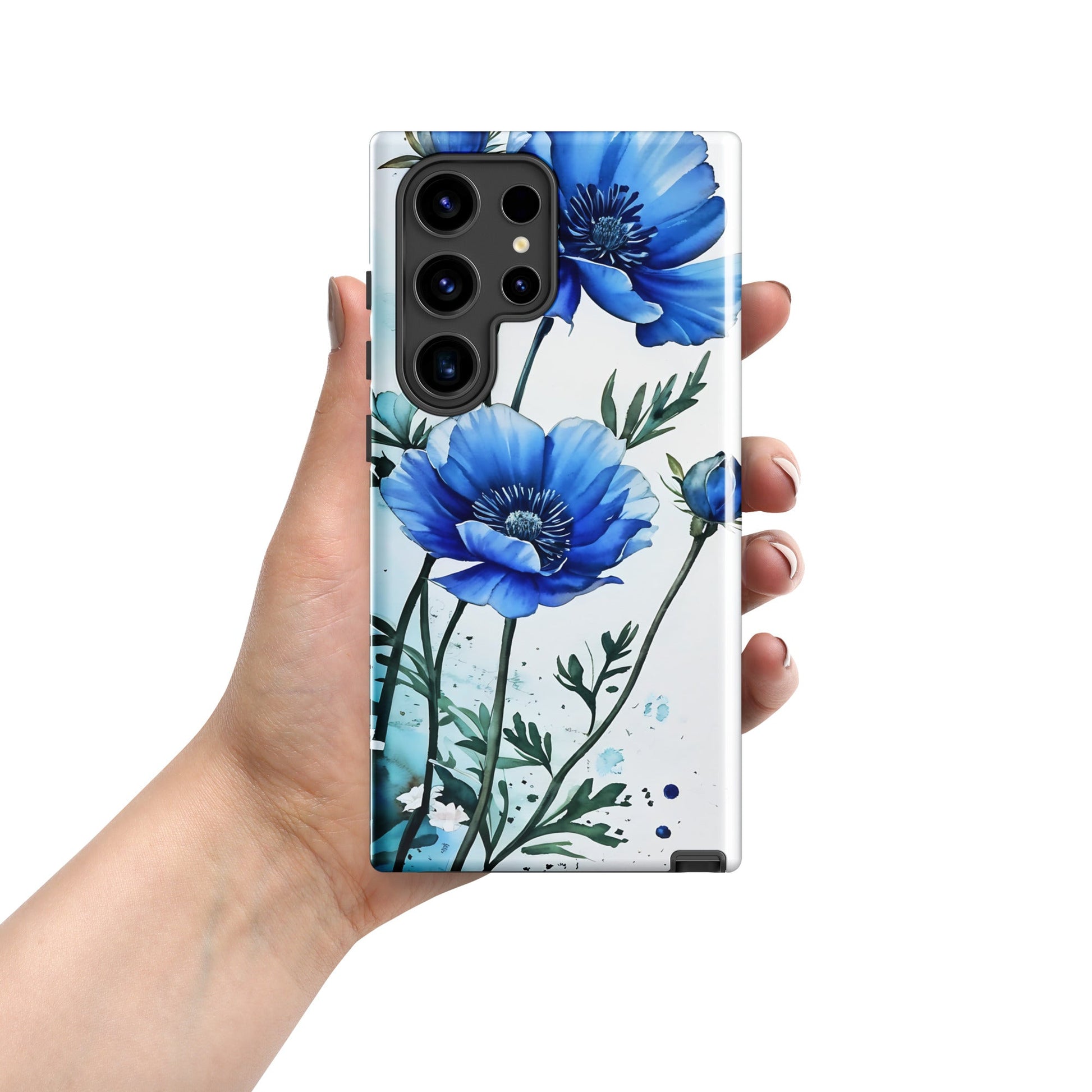 Blue Poppies Tough Case for Samsung® - Phone Case - Discovery Co.