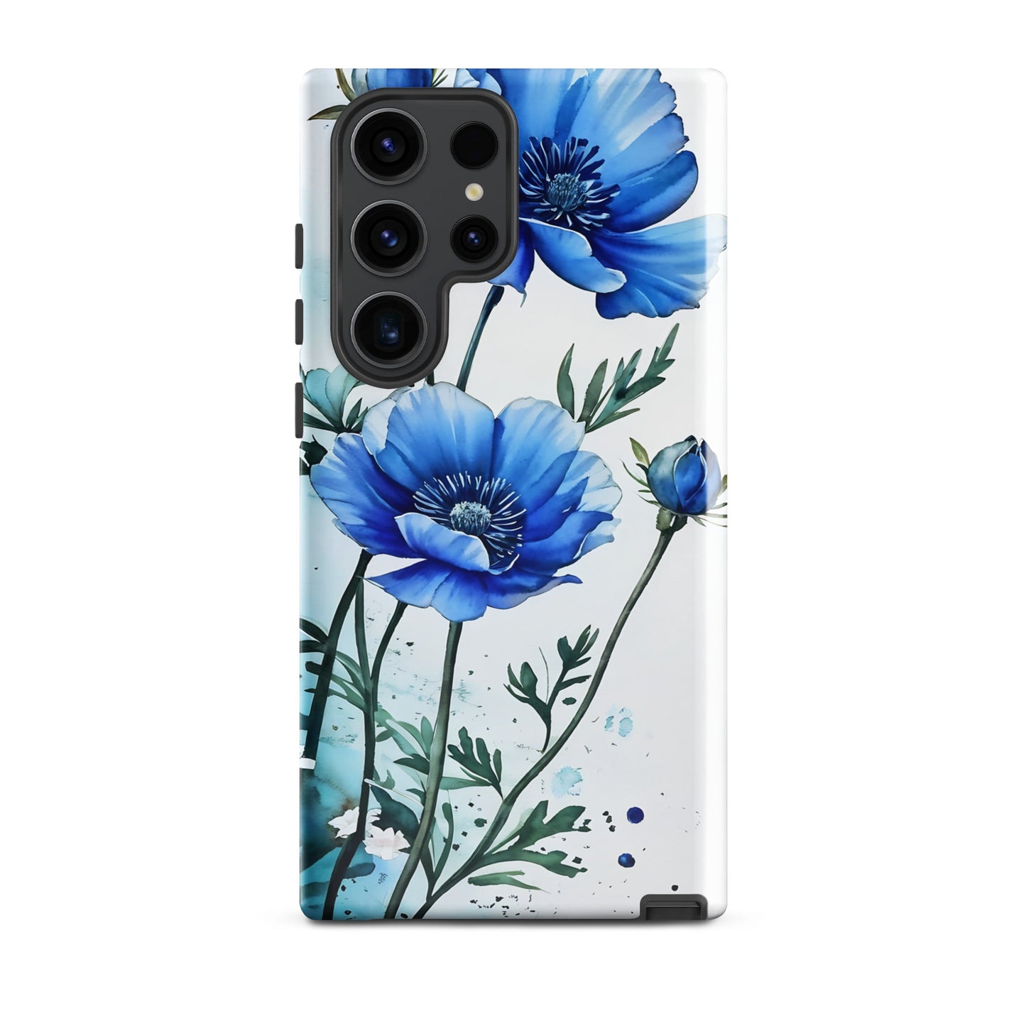 Blue Poppies Tough Case for Samsung® - Phone Case - Discovery Co.