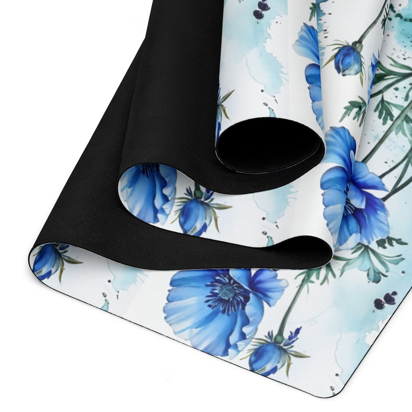 Blue Poppies Yoga Mat - Yoga Mat - Discovery Co.