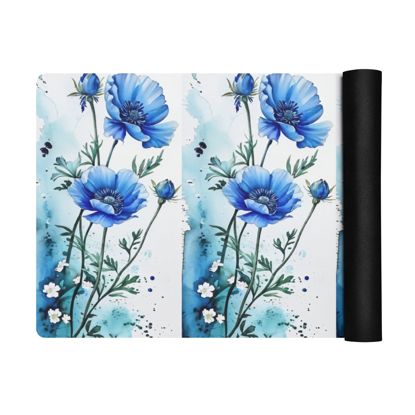 Blue Poppies Yoga Mat - Yoga Mat - Discovery Co.