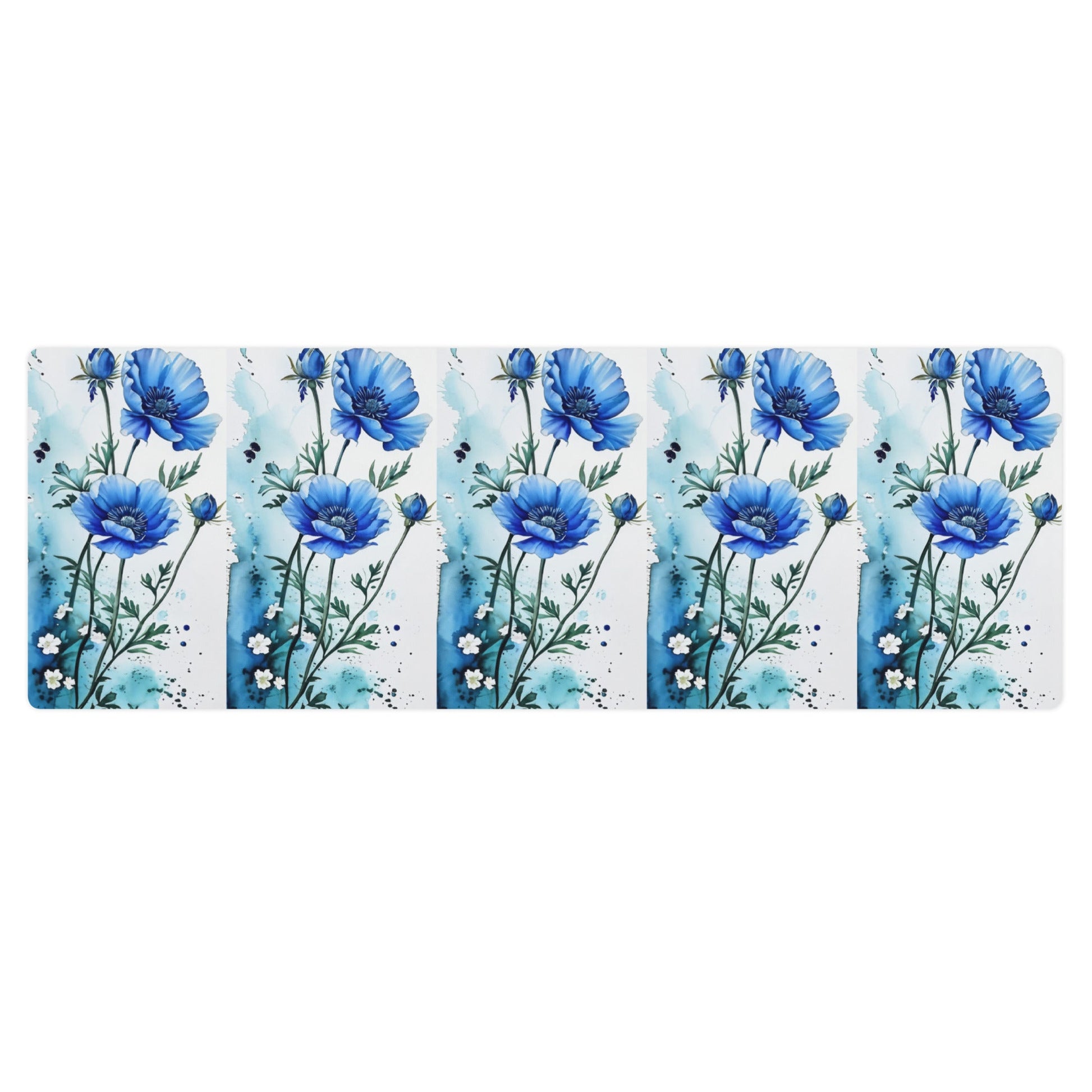 Blue Poppies Yoga Mat - Yoga Mat - Discovery Co.