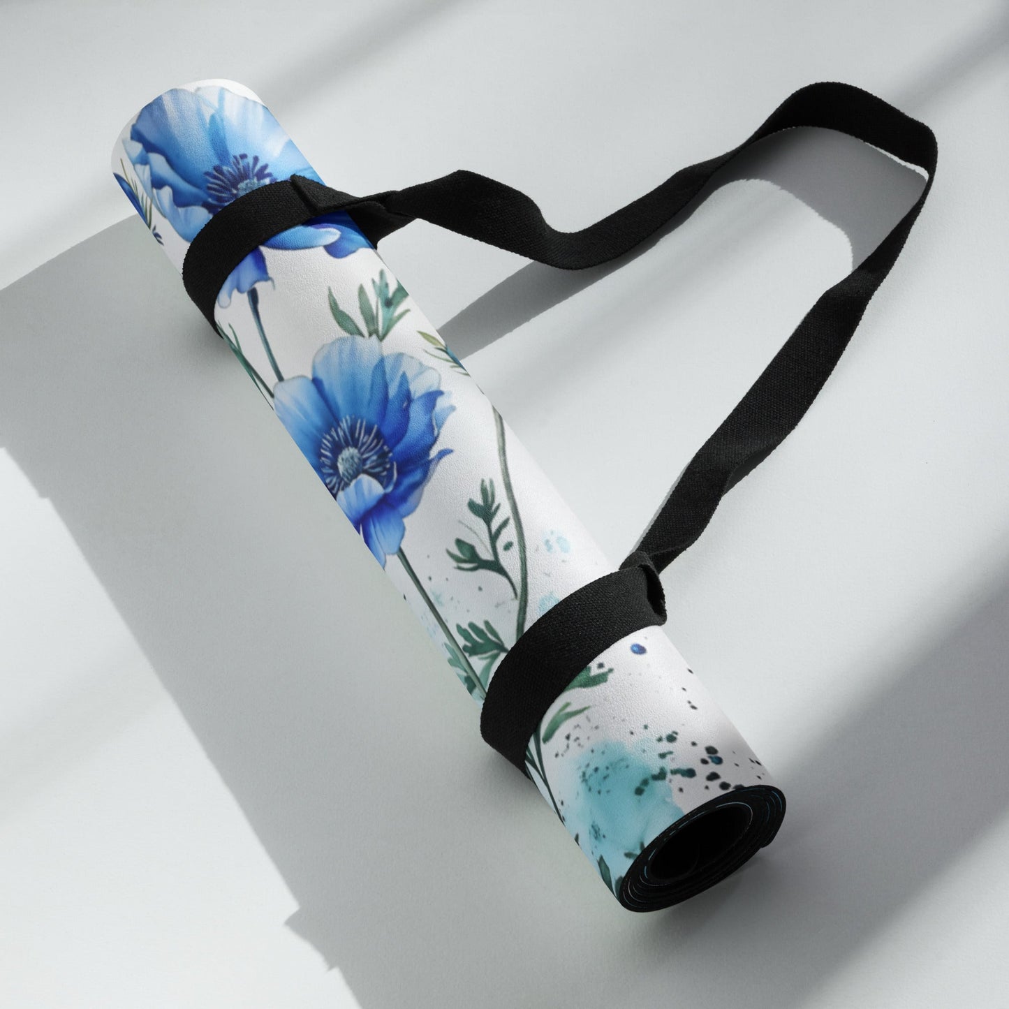 Blue Poppies Yoga Mat - Yoga Mat - Discovery Co.