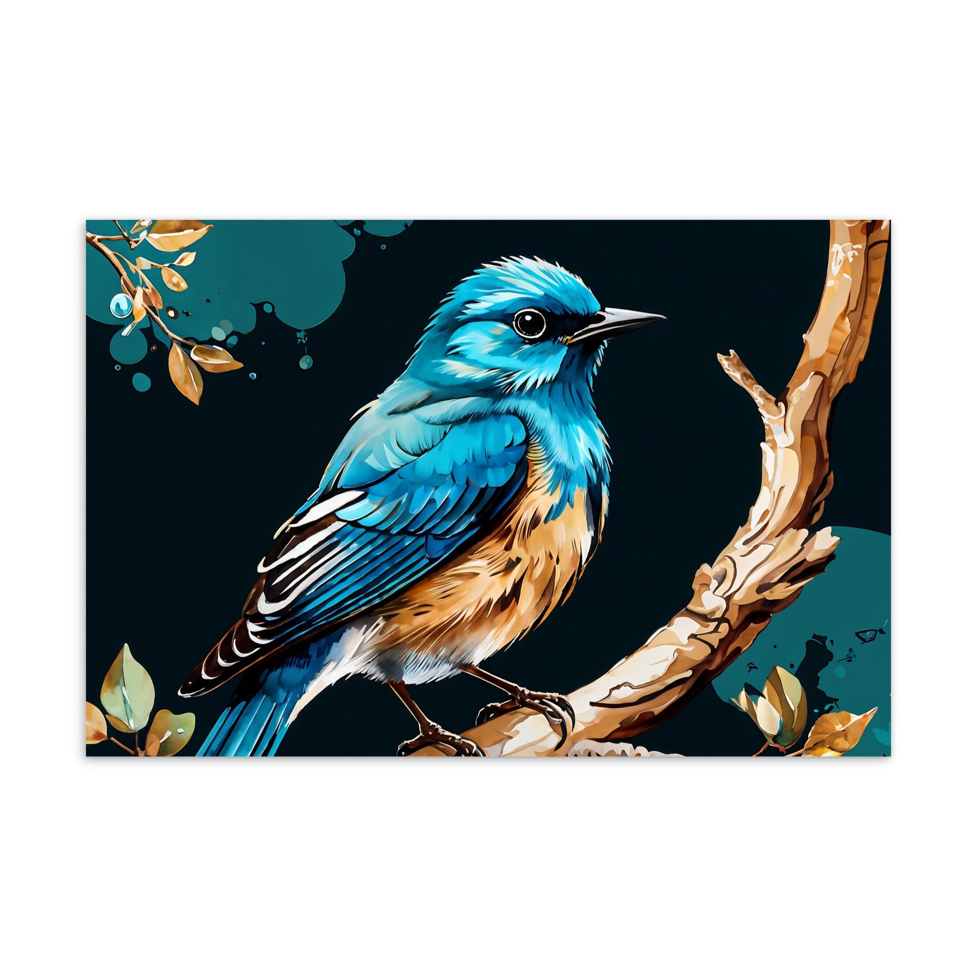 Blue & Tan Bird Postcard - Post Cards - Discovery Co.