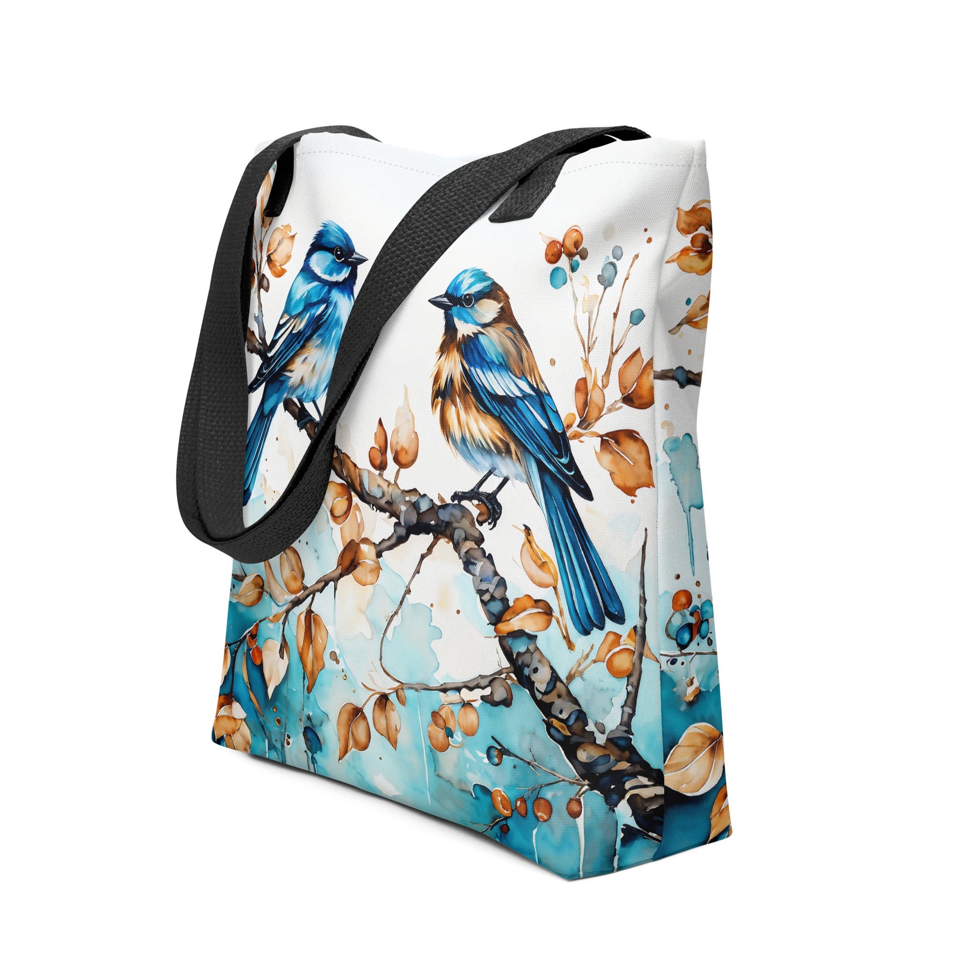 Blue Watercolor Birds Tote Bag - Tote Bags - Discovery Co.