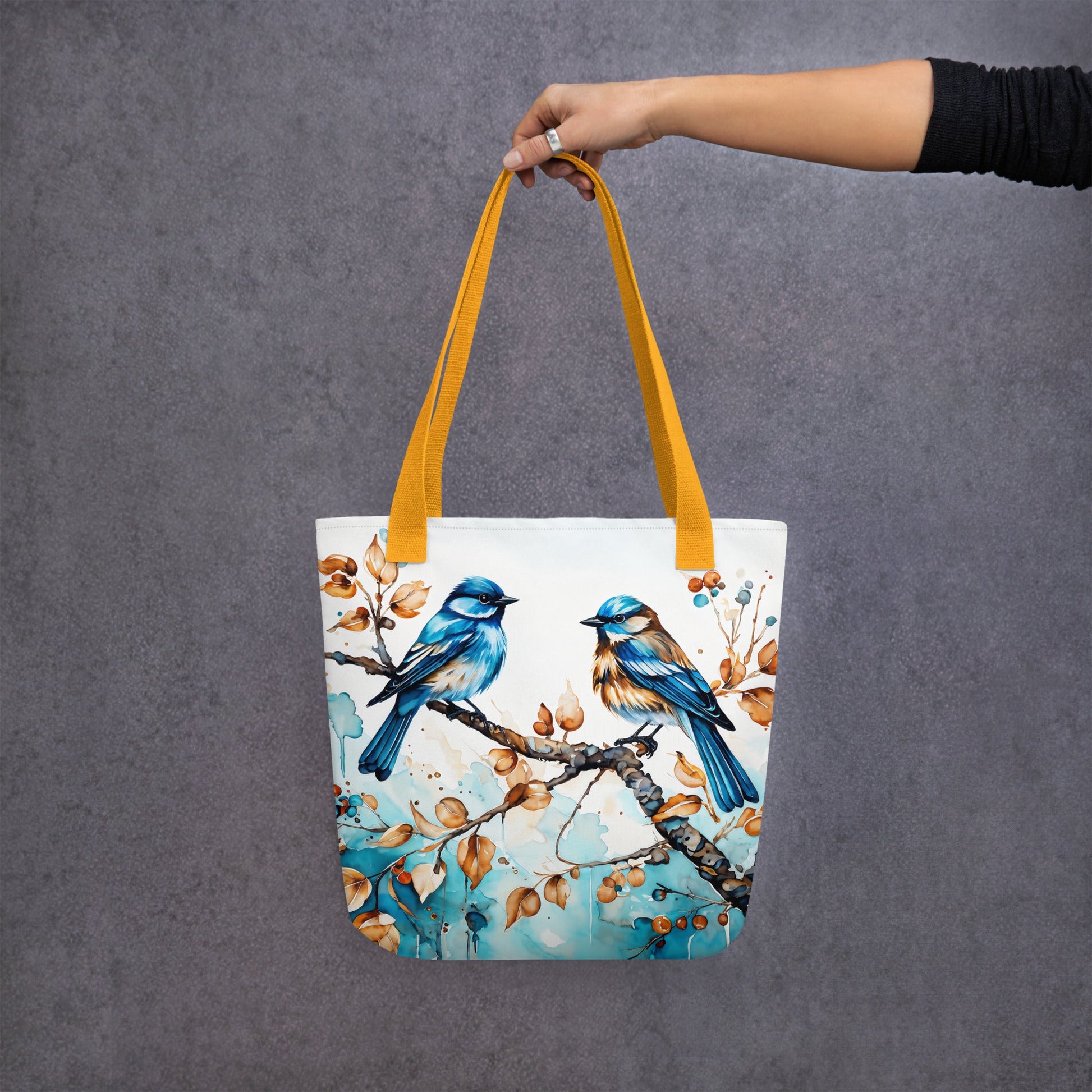 Blue Watercolor Birds Tote Bag - Tote Bags - Discovery Co.