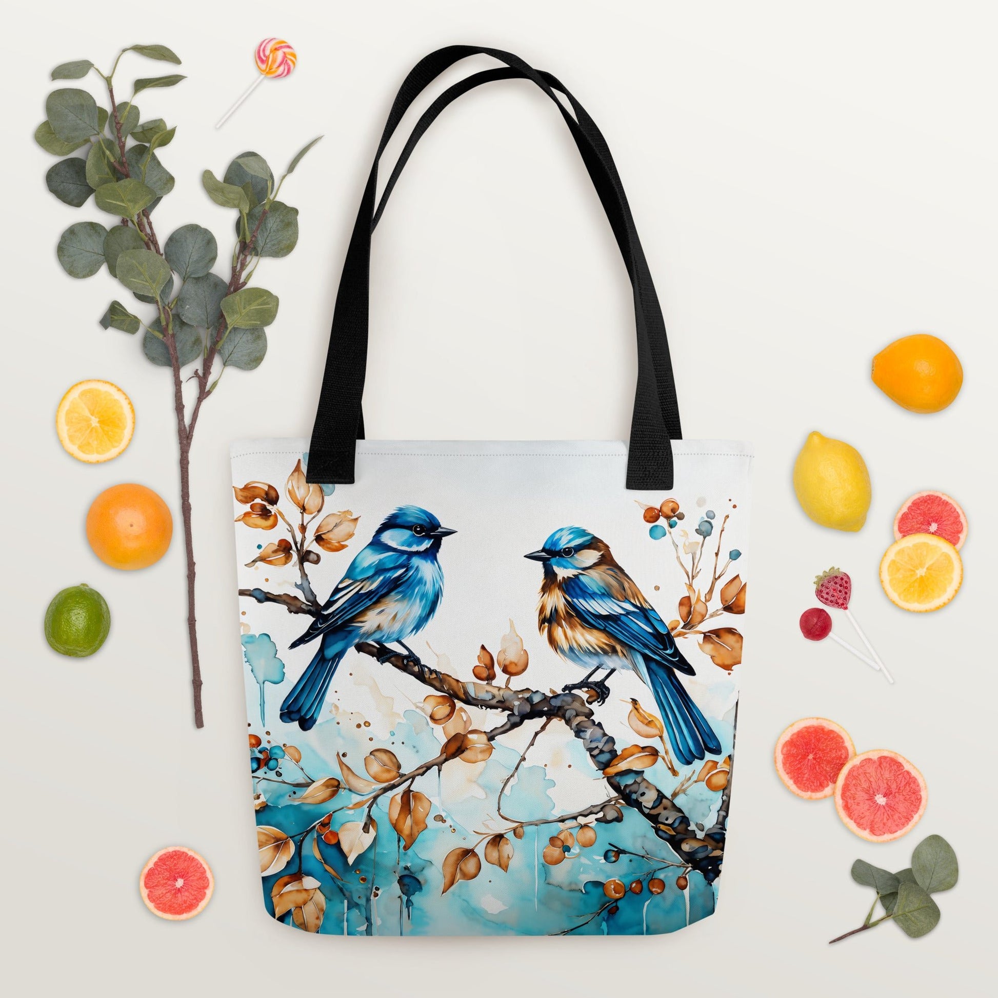 Blue Watercolor Birds Tote Bag - Tote Bags - Discovery Co.