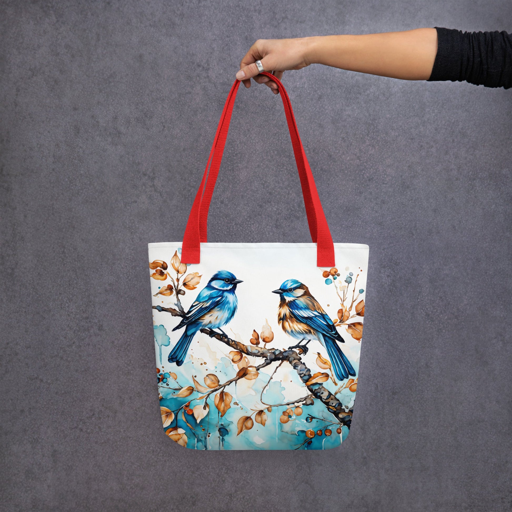 Blue Watercolor Birds Tote Bag - Tote Bags - Discovery Co.