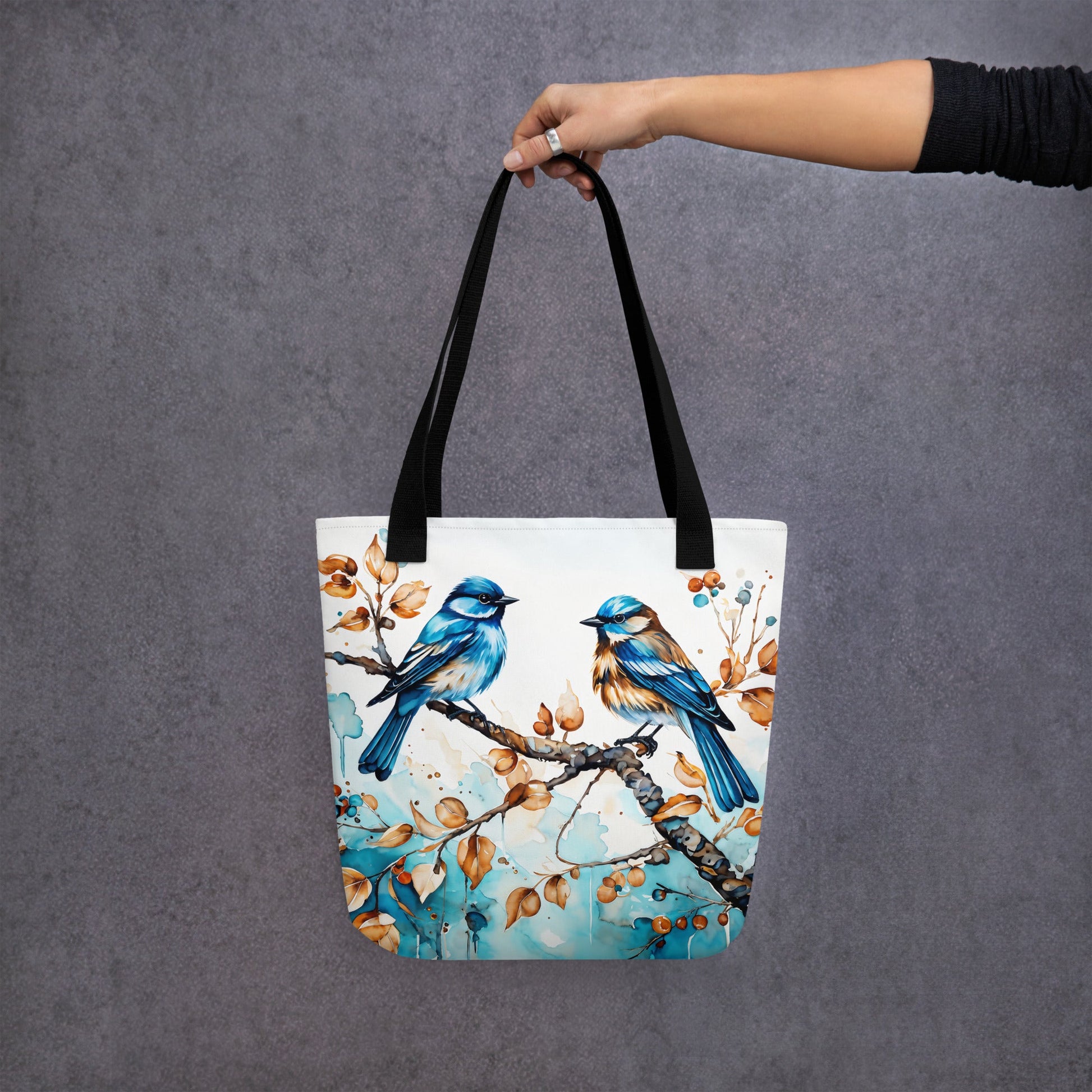 Blue Watercolor Birds Tote Bag - Tote Bags - Discovery Co.