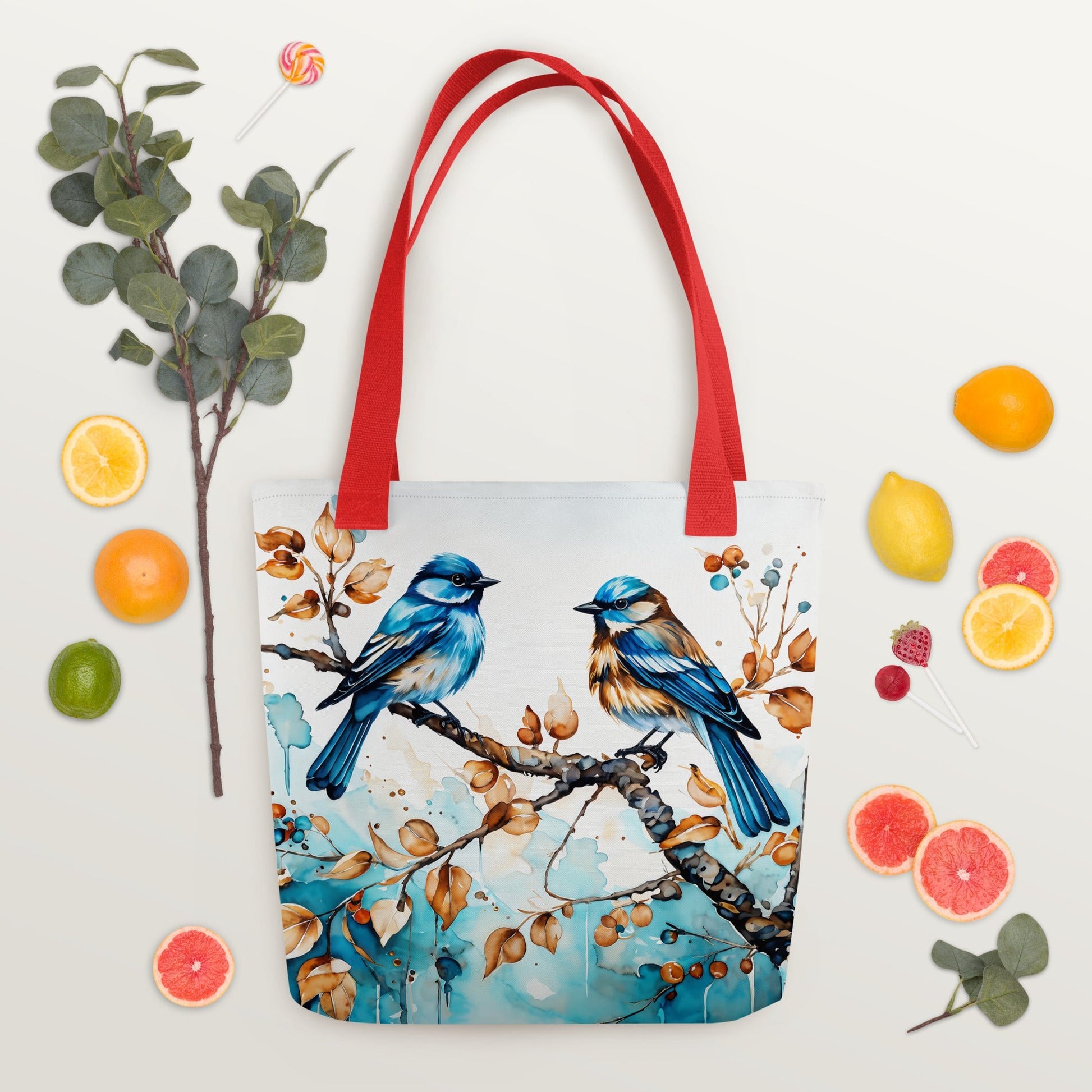 Blue Watercolor Birds Tote Bag - Tote Bags - Discovery Co.